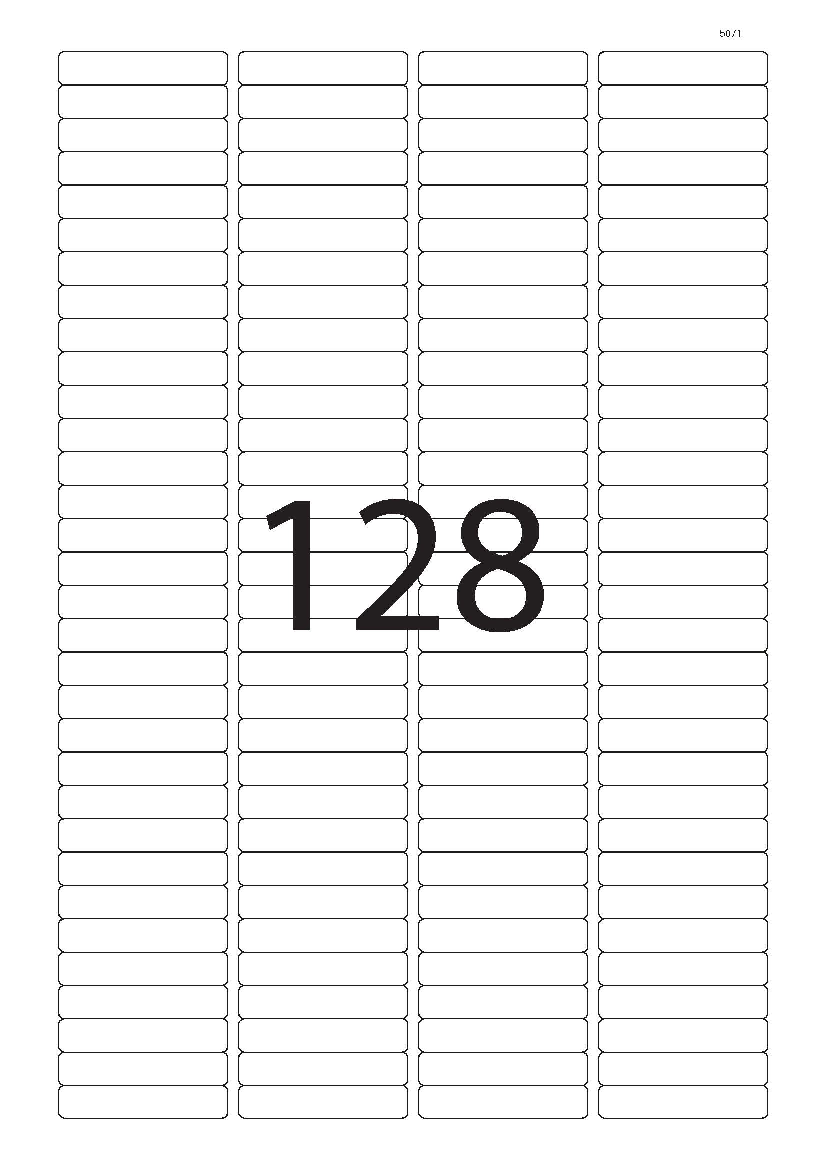 HERMA Etiketten, A4 - 43,2 x 8,5 mm, 25 Blatt, weiß, Diaetikett