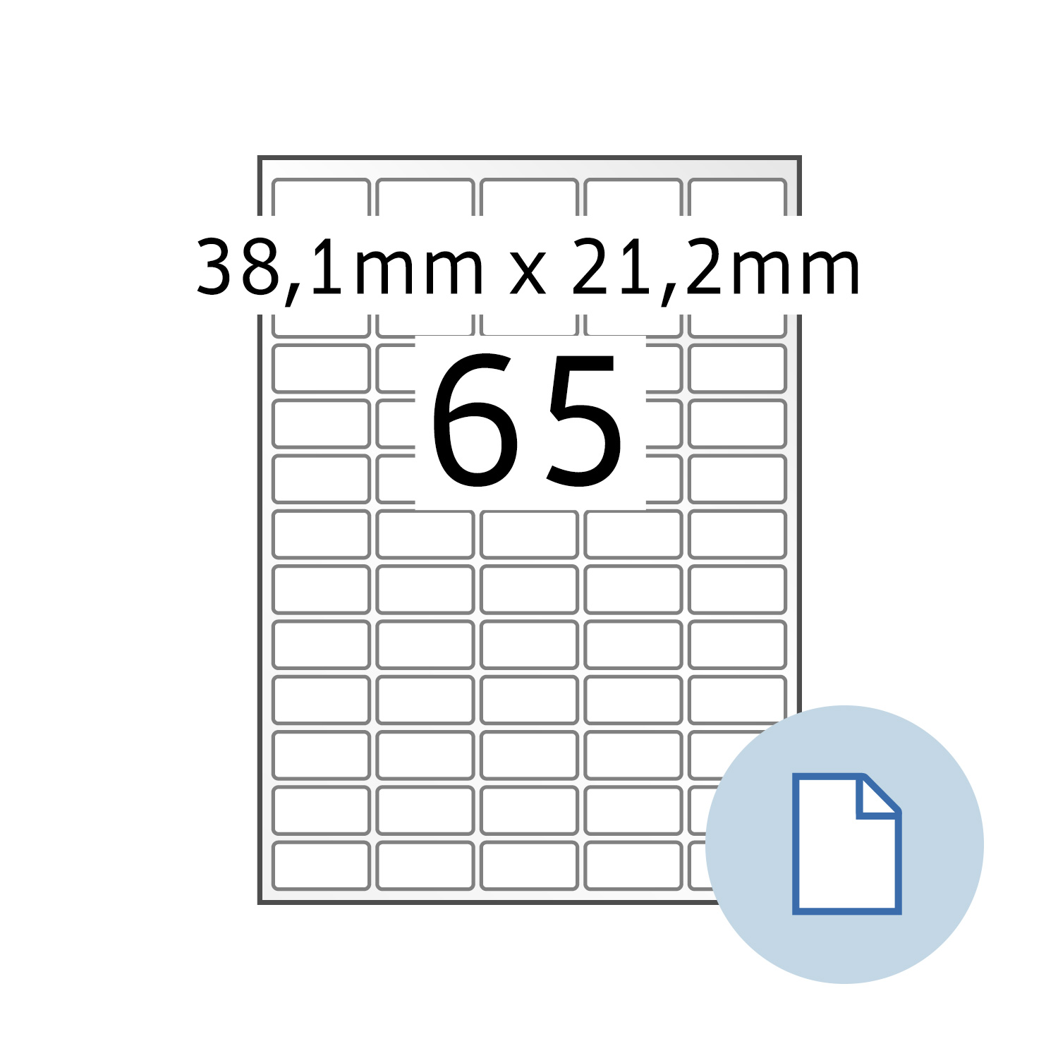 Data-Print, A4 weiss, verschiedene Etikettengrössen