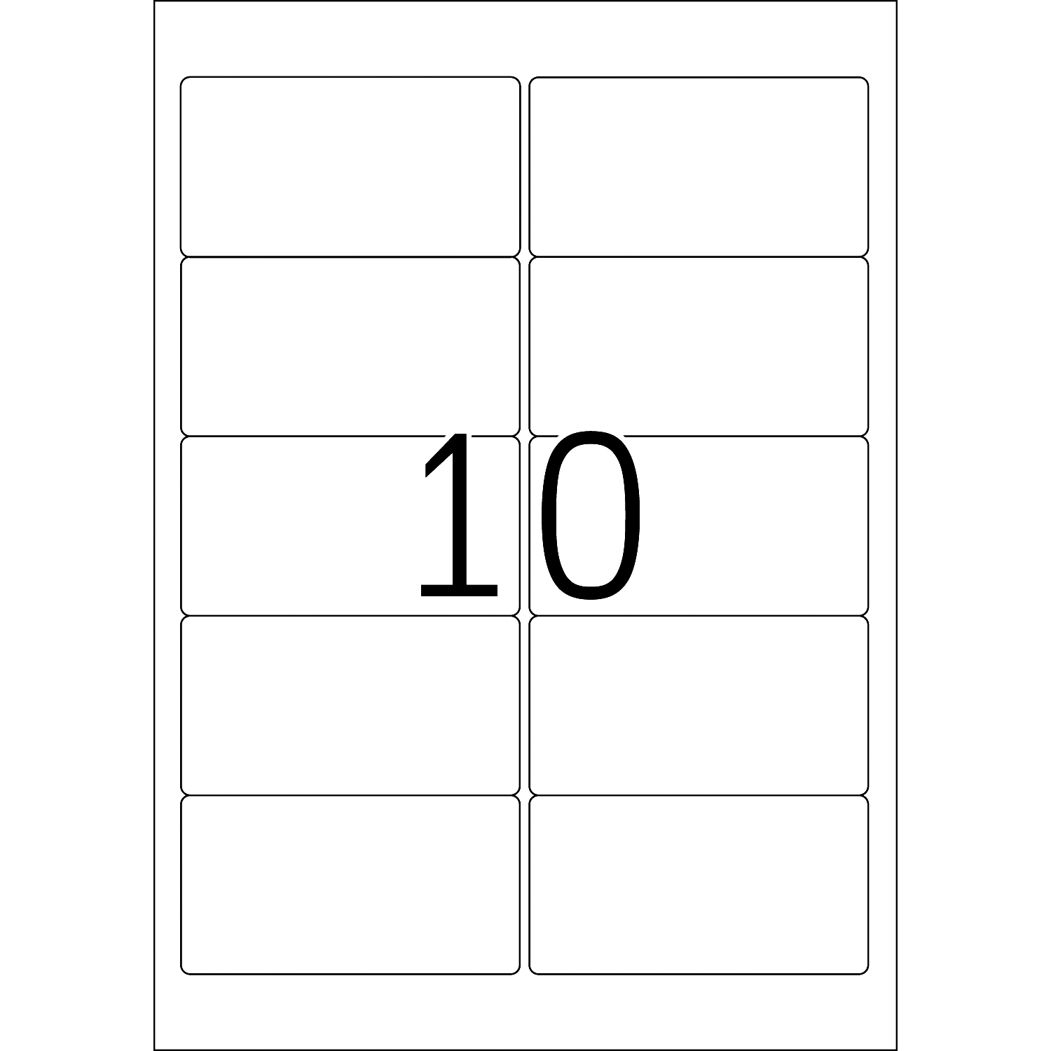 HERMA Etiketten, A4 - 96,0 x 50,8 mm, 100 Blatt, weiß, Movables ®, ablösbar