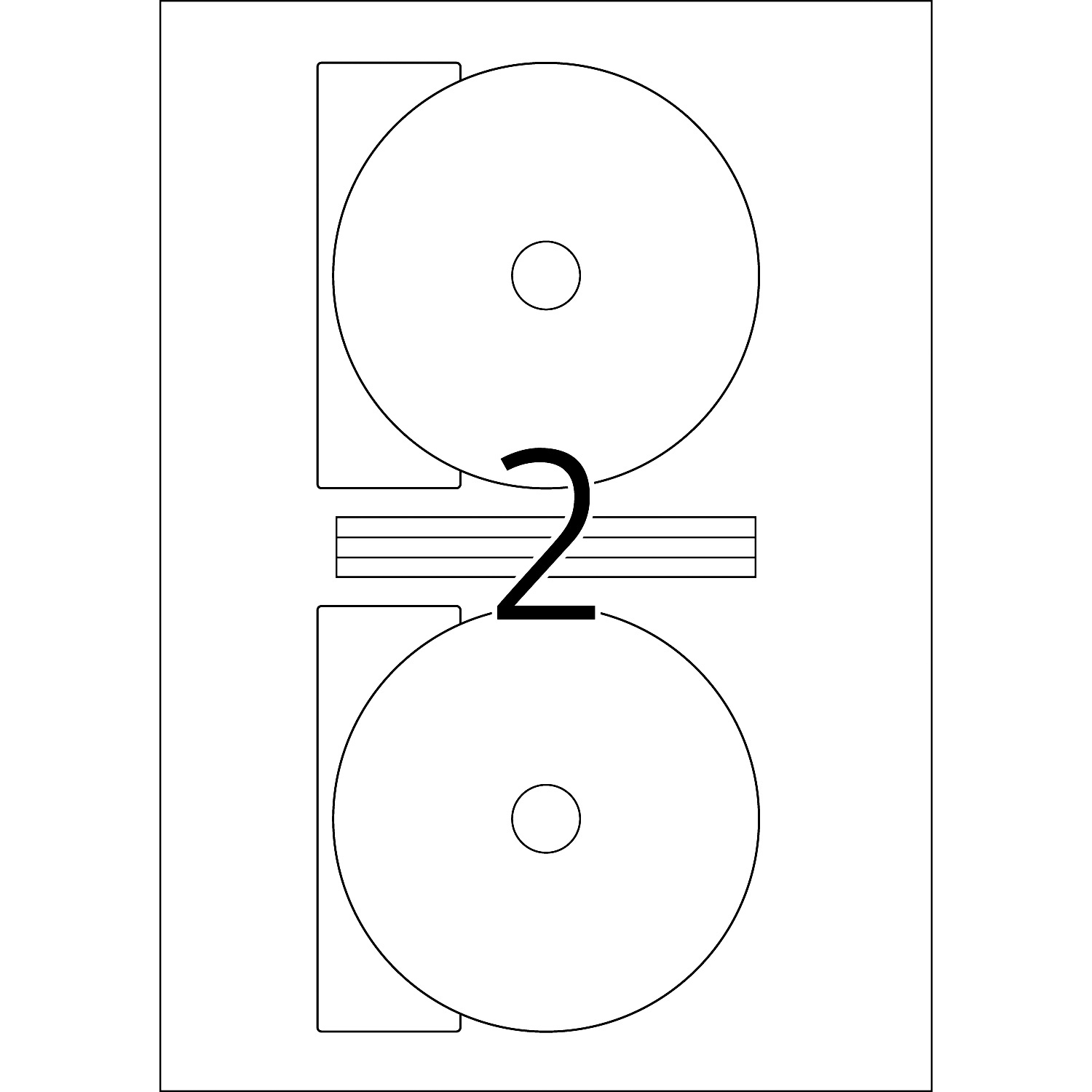 HERMA Etiketten, A4 - Ø 116 mm Maxi, 100 Blatt, weiß, blickdicht, CD Etiketten