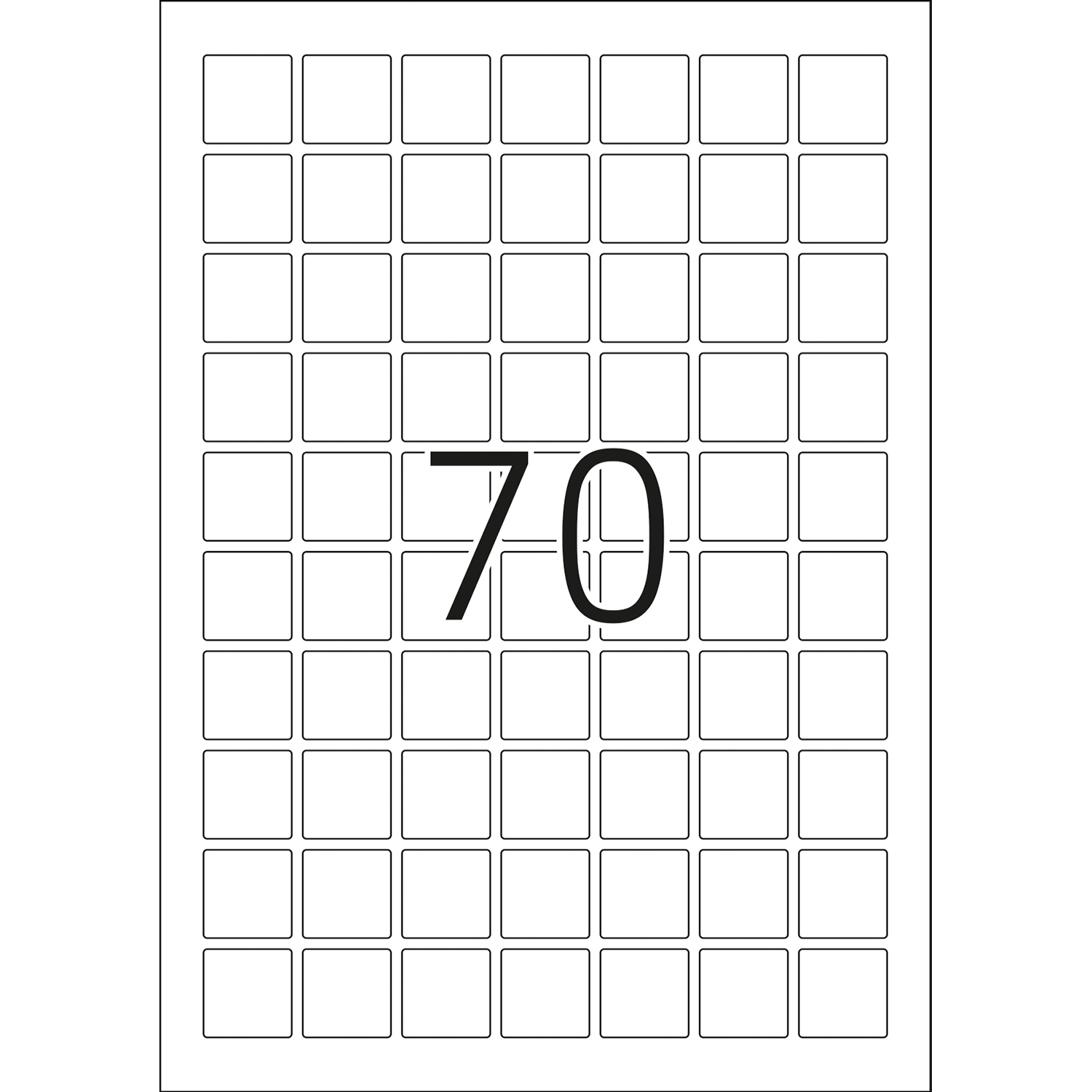 HERMA Etiketten, A4 - 24,0 x 24,0 mm, 25 Blatt, Polyesterfolie weiß matt, wetterfest
