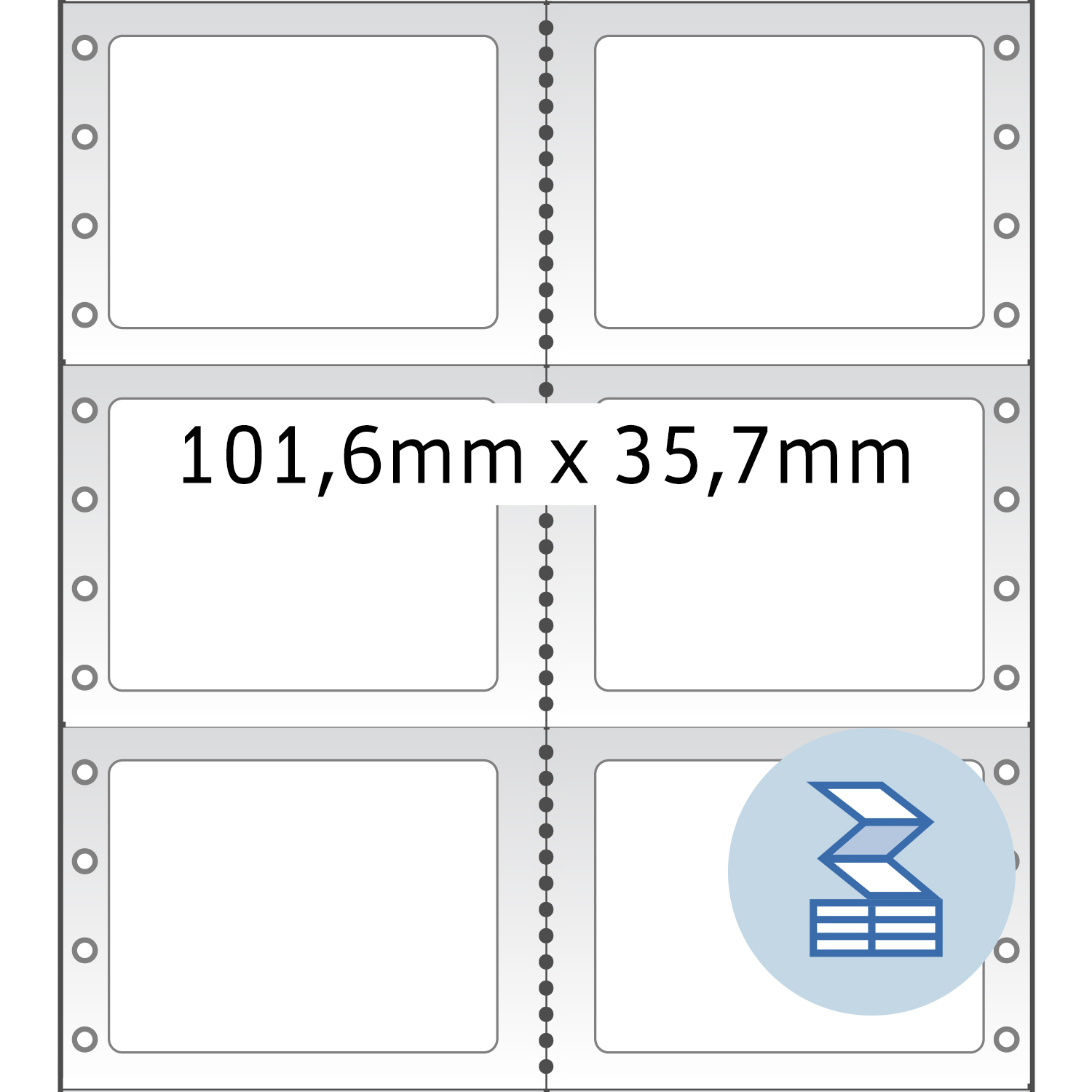 HERMA Lochrandetiketten, 101,60 x 35,70 mm, weiß