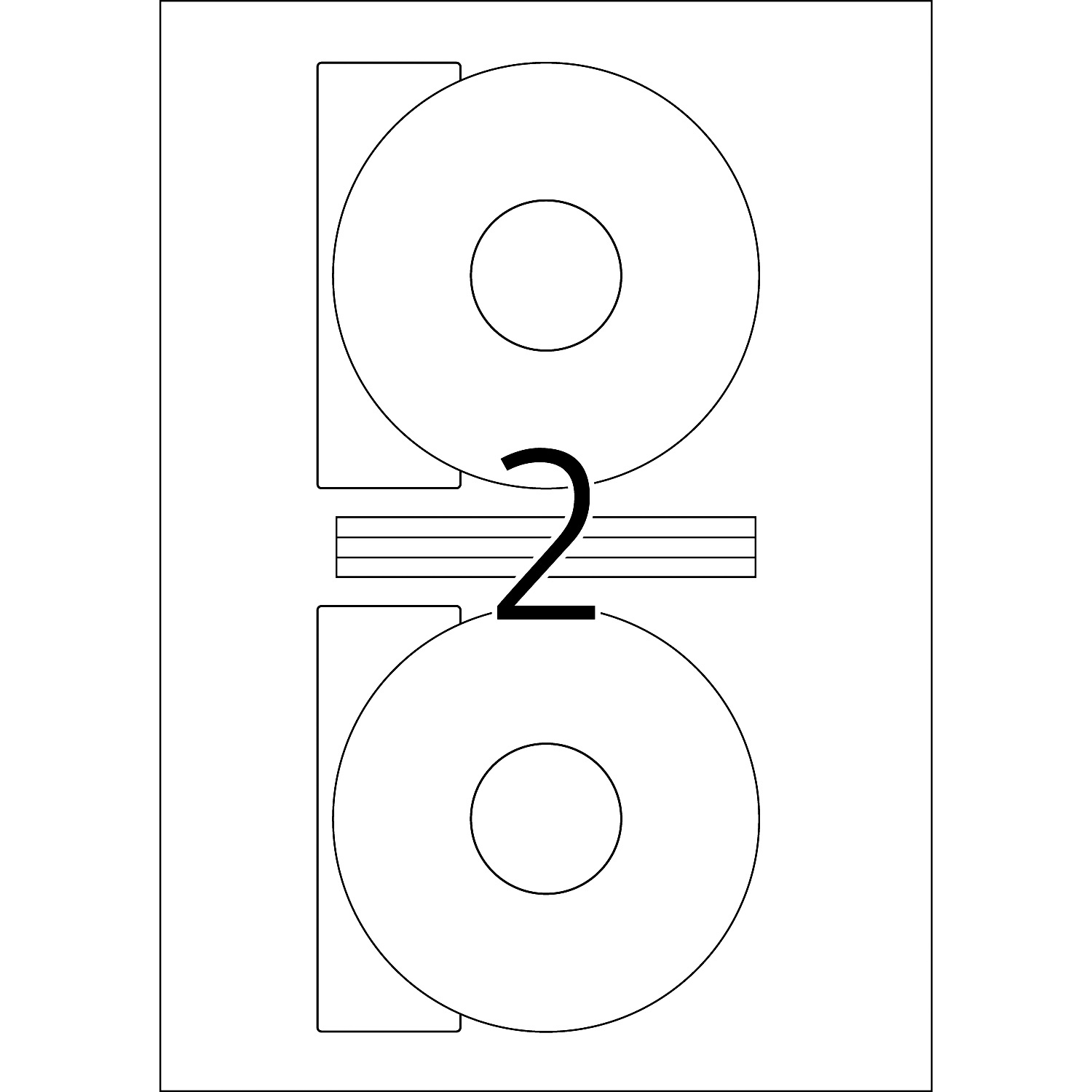 HERMA Etiketten, A4 - Ø 116 mm, 100 Blatt, weiß, blickdicht, CD Etiketten