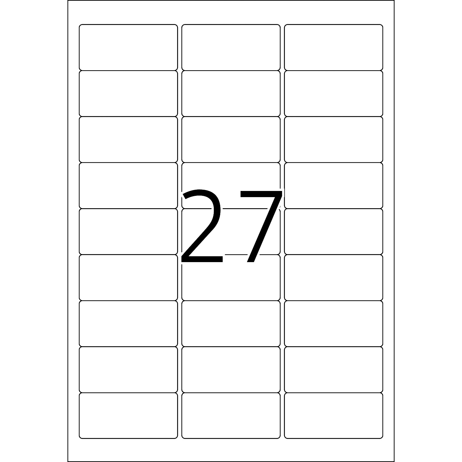 HERMA Etiketten, A4 - 63,5 x 29,6 mm, 100 Blatt, weiß, Movables ®, ablösbar