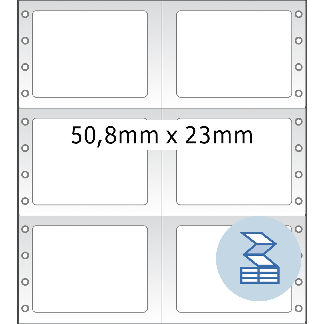 HERMA Lochrandetiketten, 50,80 x 23,00 mm, weiß