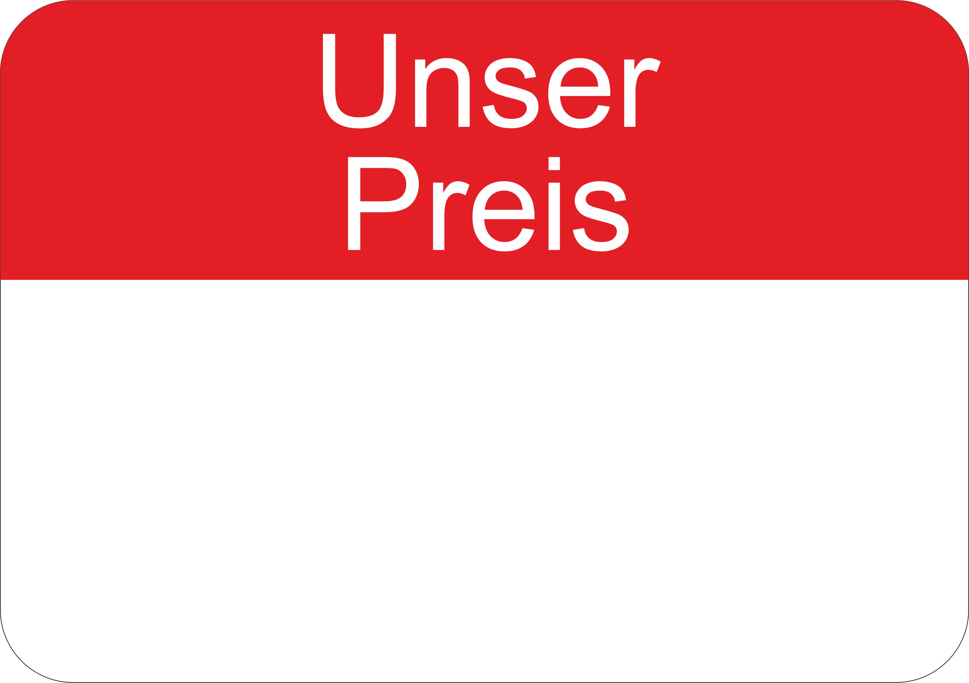 Haftetikett "Unser Preis",  27 x 19 mm, ohne Preiseindruck