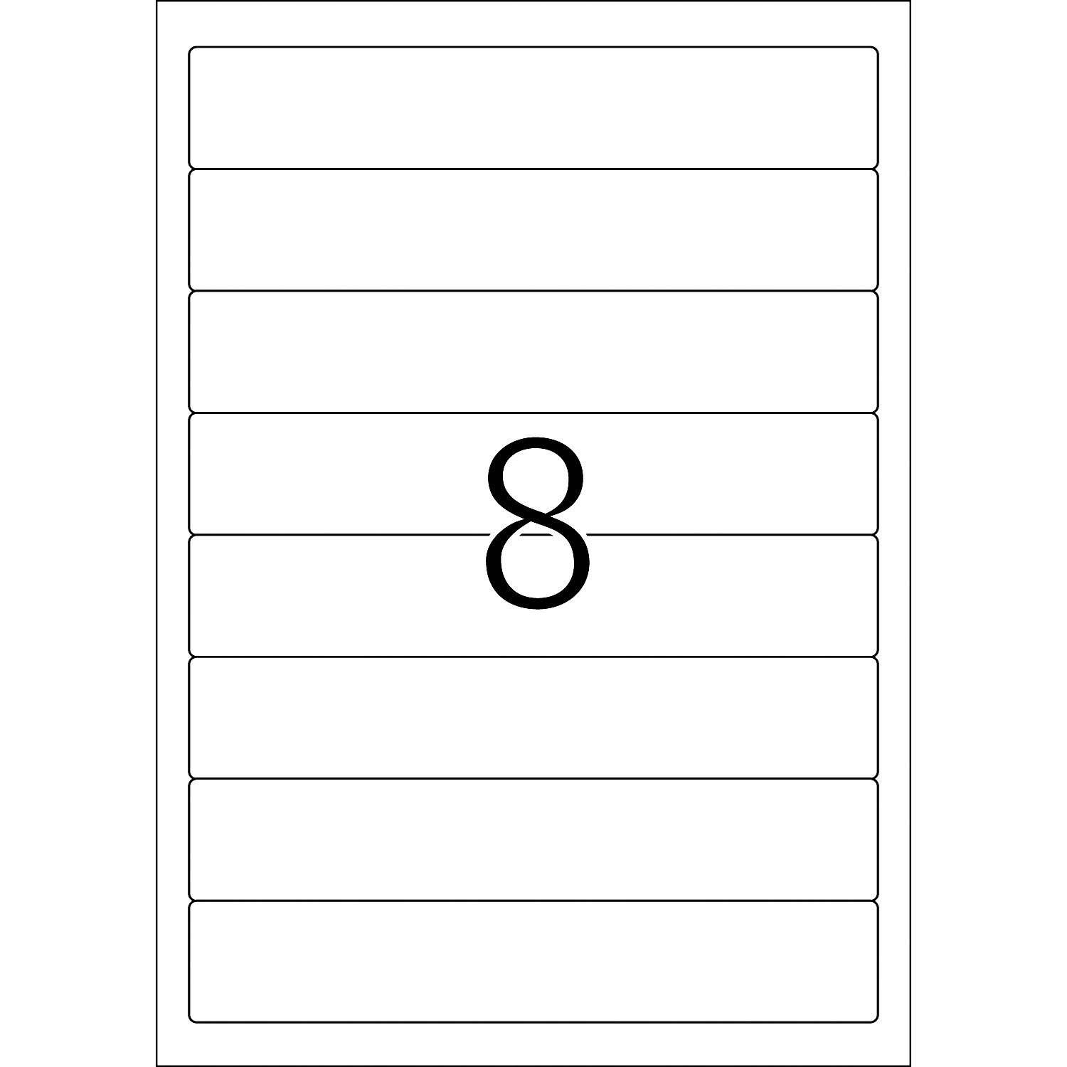 HERMA Etiketten, A4 - 192,0 x 34,0 mm, kurze Ordnerrücken, schmal, weiß