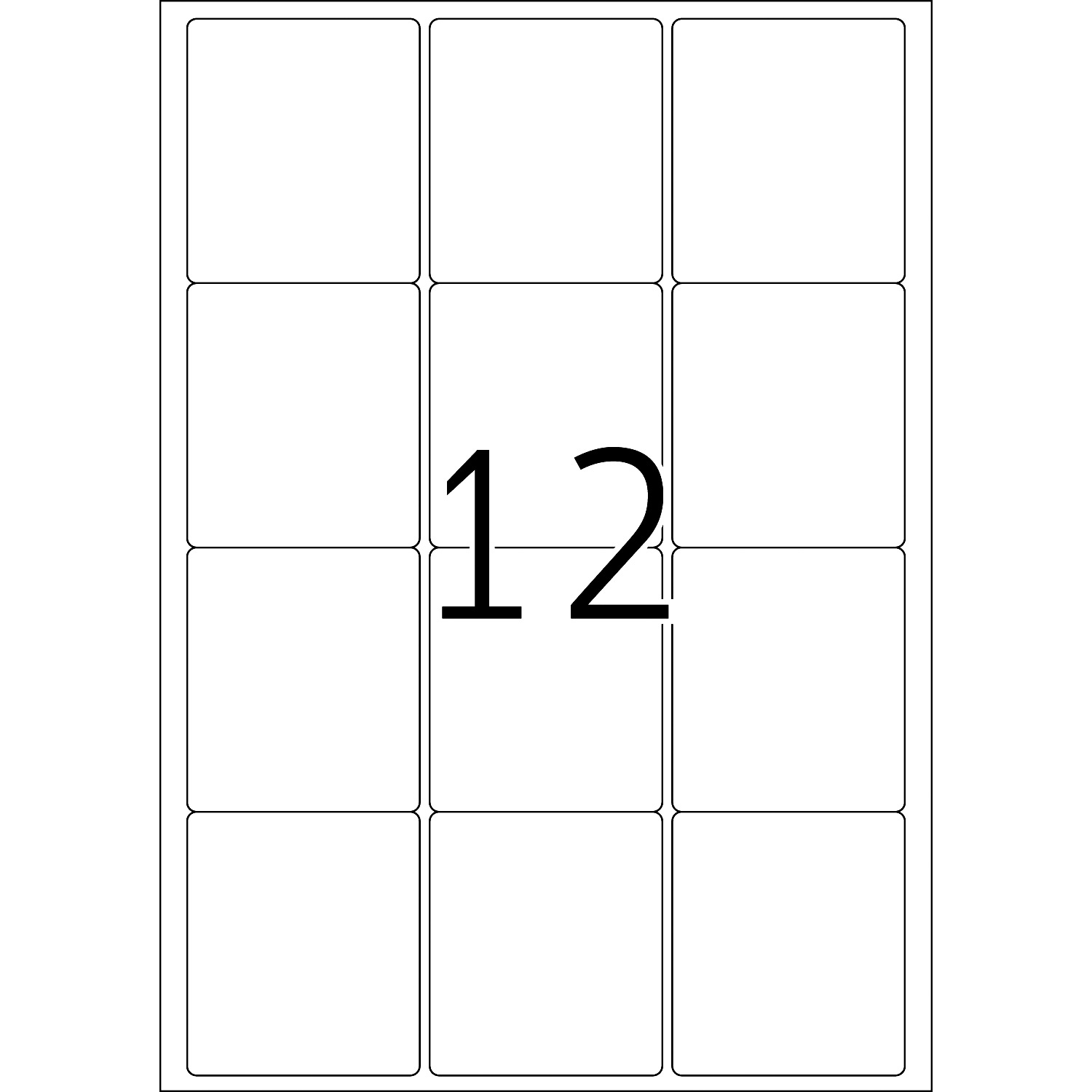 HERMA Etiketten, A4 - 63,5 x 72,0 mm, 100 Blatt, weiß