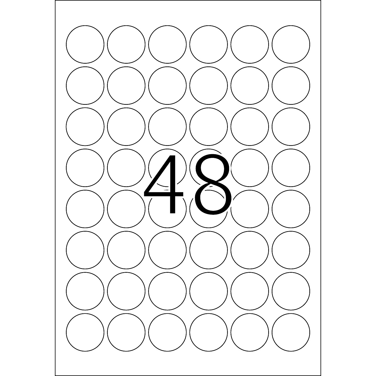 HERMA Etiketten, A4 - Ø 30 mm, 25 Blatt, weiß