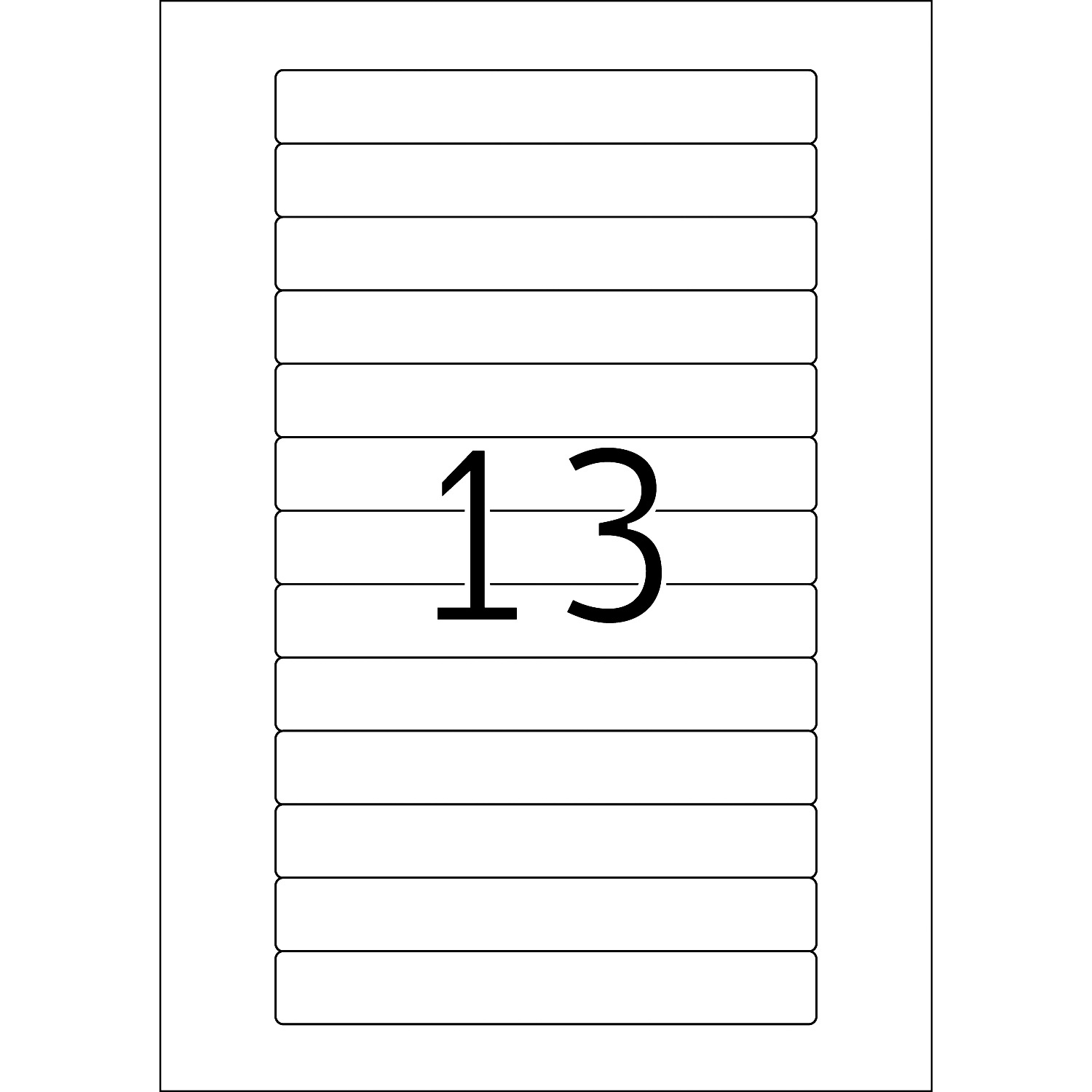 HERMA Etiketten, A4 - 147,3 x 20,0 mm, 25 Blatt, weiß, Video-Etiketten-Cover