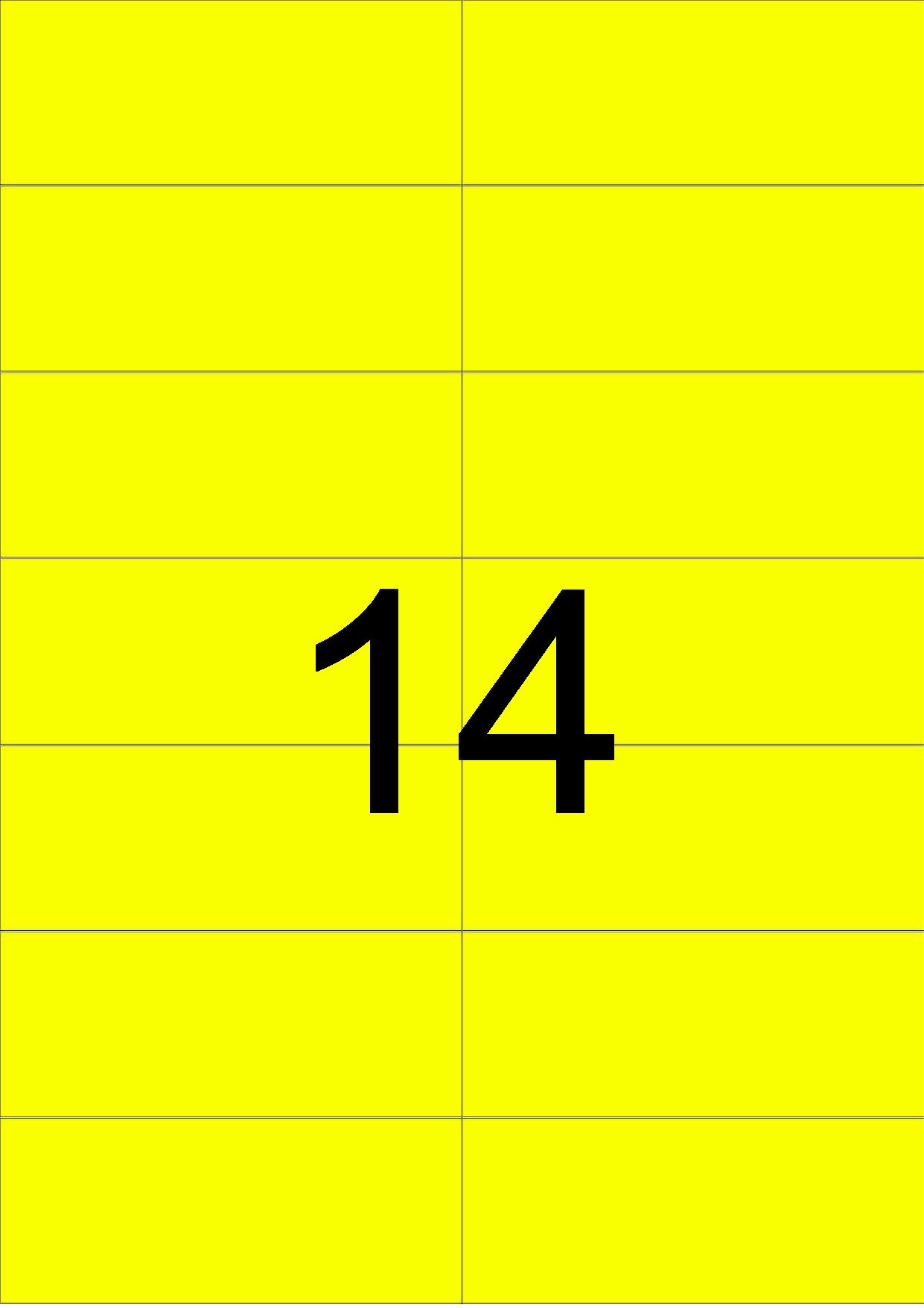 eza-print - A4, farbig - 105,0 x 42,3 mm, 100 Blatt