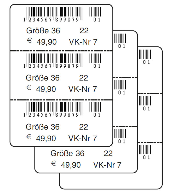 Duplex-Etikettenblätter, A4, 45,72 x 63 mm, 2 x permanent haftend