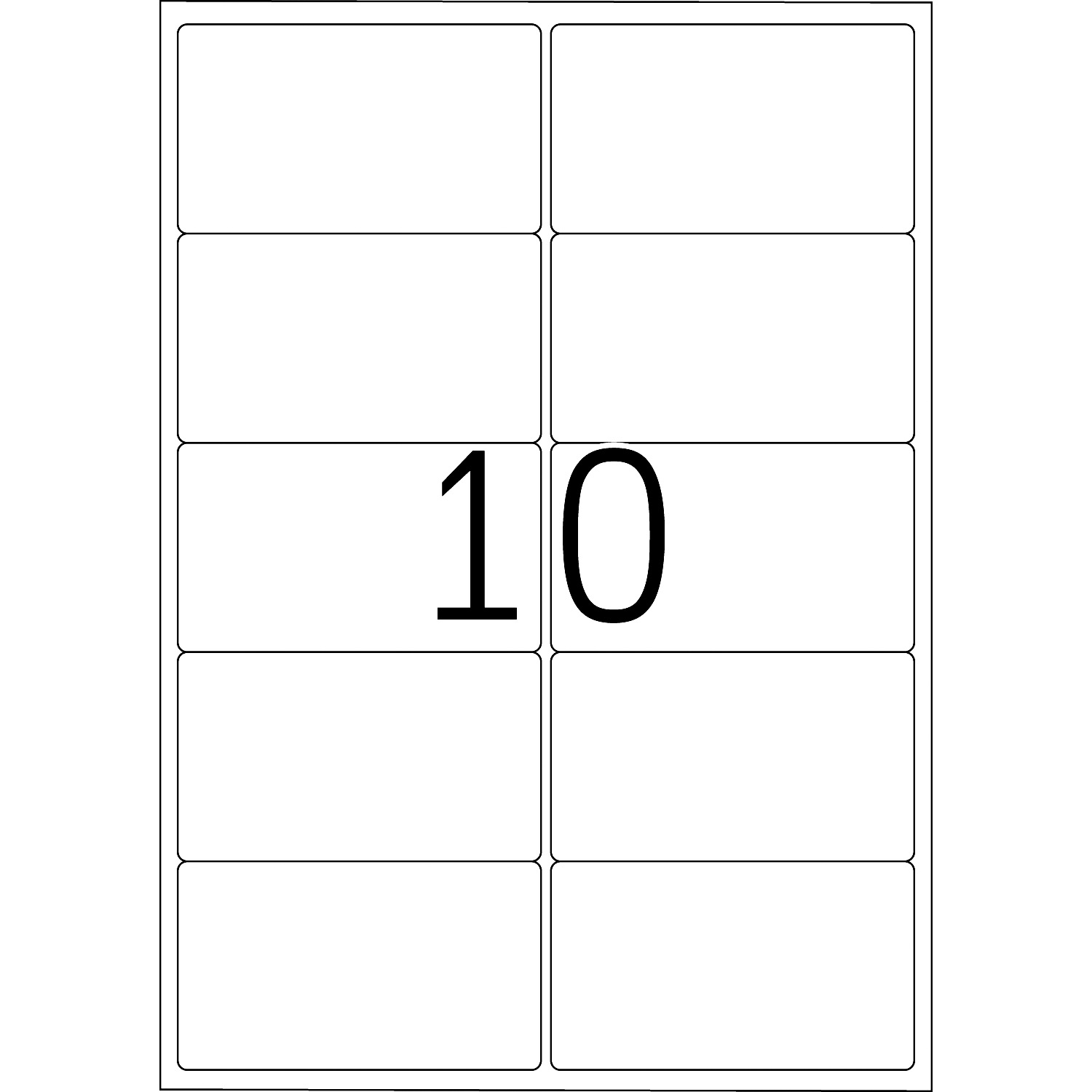 HERMA Etiketten, A4 - 99,1 x 57,0 mm, 100 Blatt, weiß