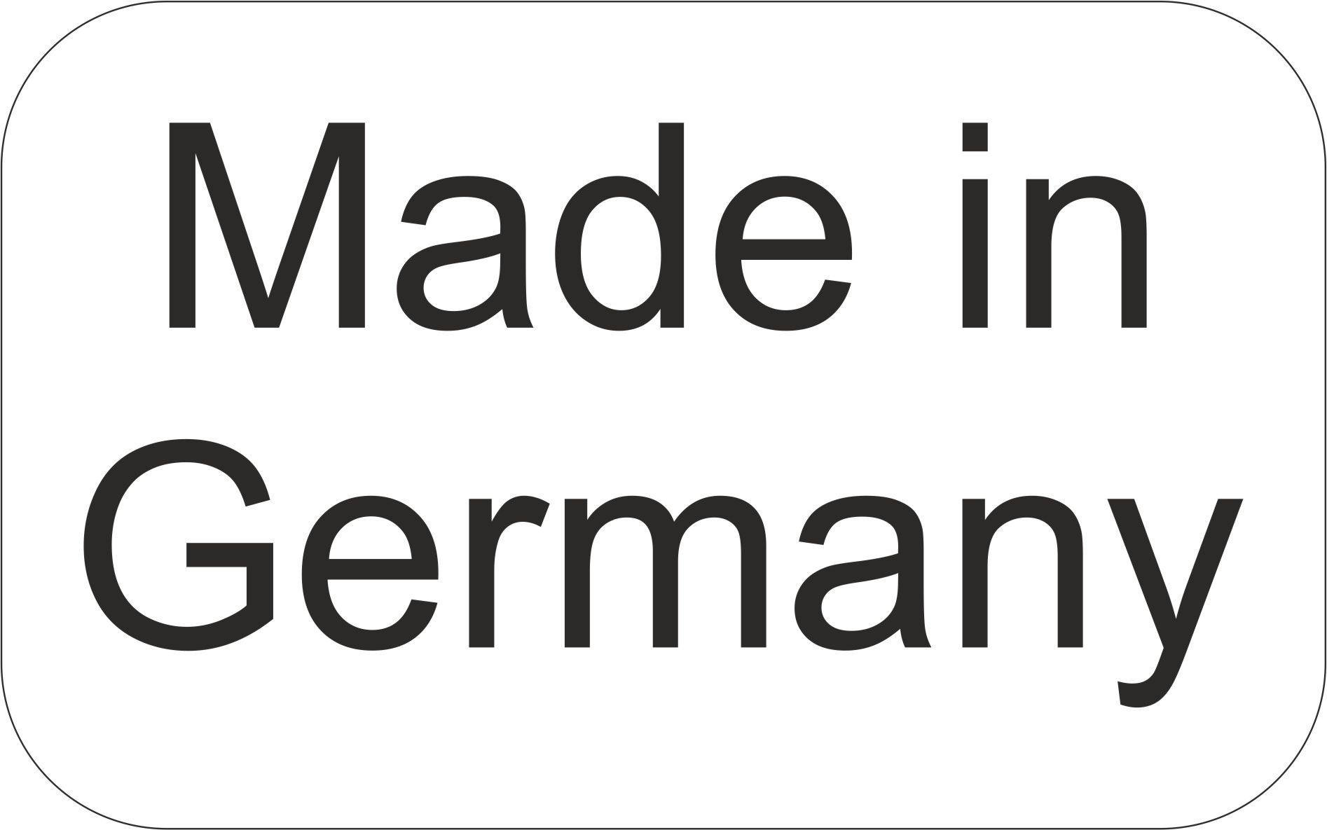 Haftetiketten, "Made in Germany", 16x10mm, Schreibpapier weiß, permanent haftend,