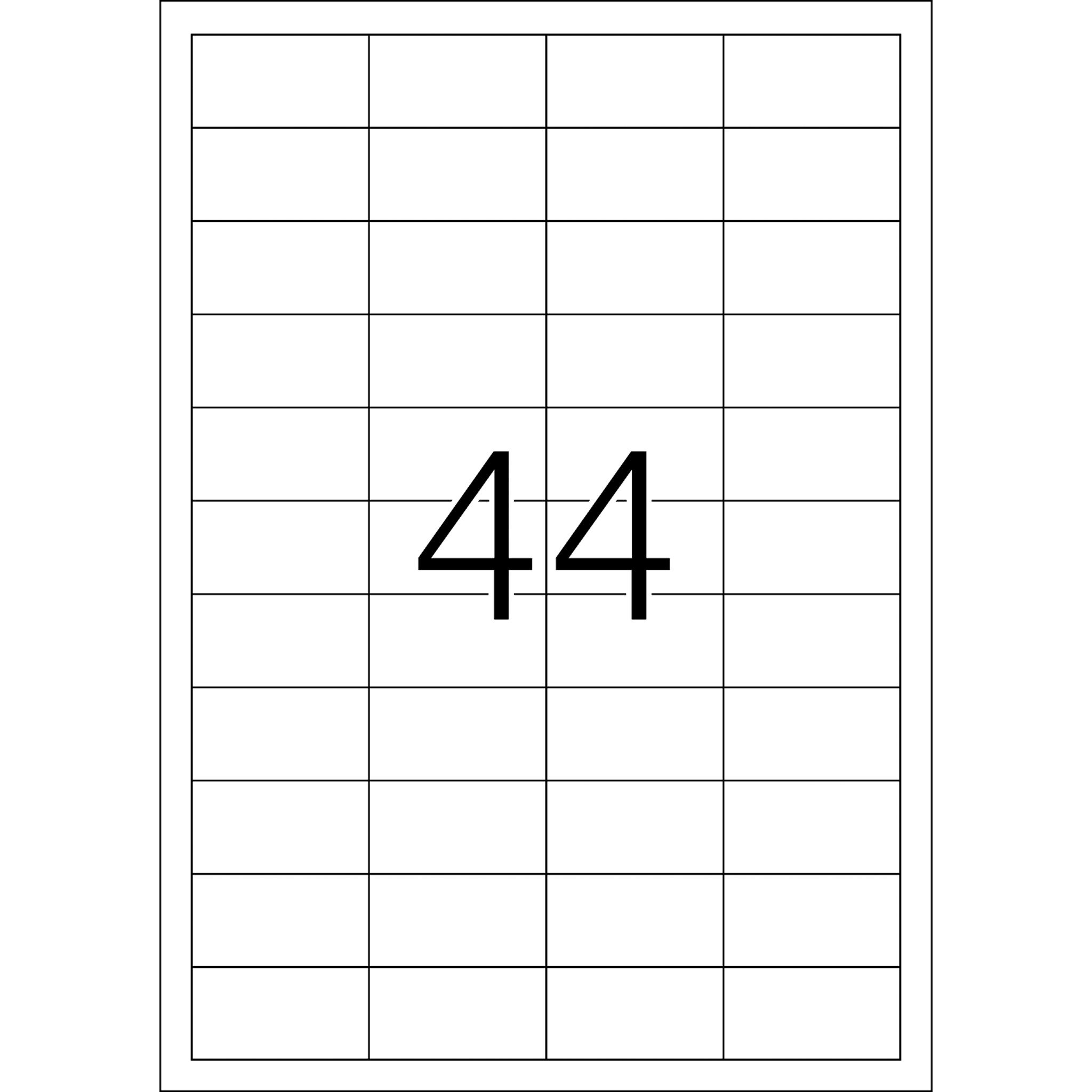 HERMA Etiketten, A4 - 48,3 x 25,4 mm, Polyesterfolie transparent matt