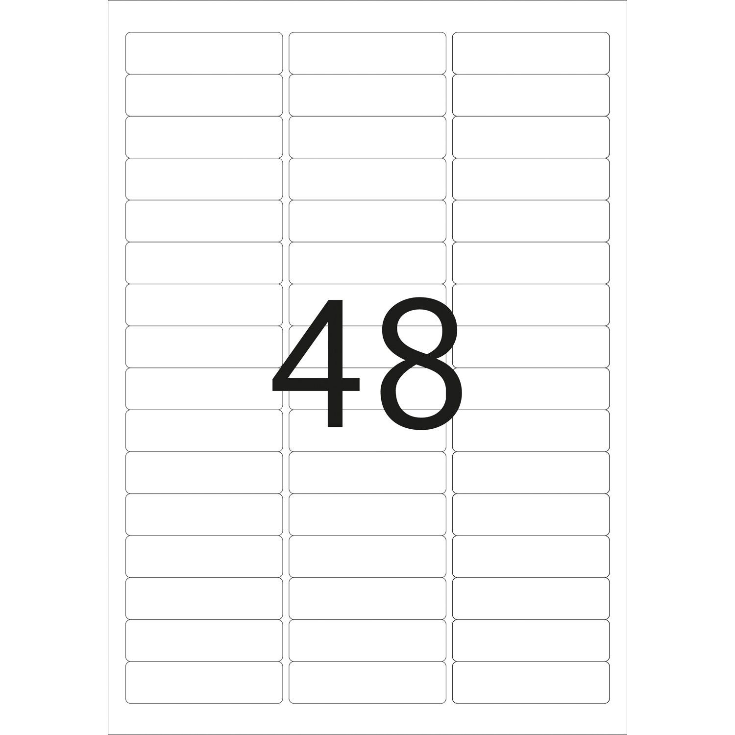 HERMA Etiketten, A4 - 63,5 x 16,9 mm, 25 Blatt, weiß, Movables ®, ablösbar