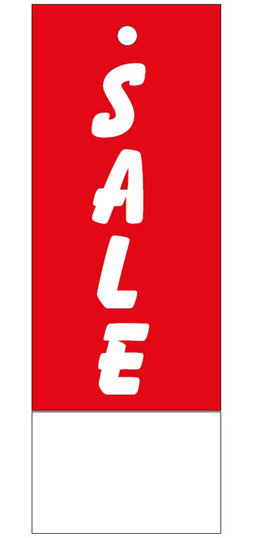 Anhänge-Etikett, "Sale", 28 x 78  mm, rot, mit Anlage