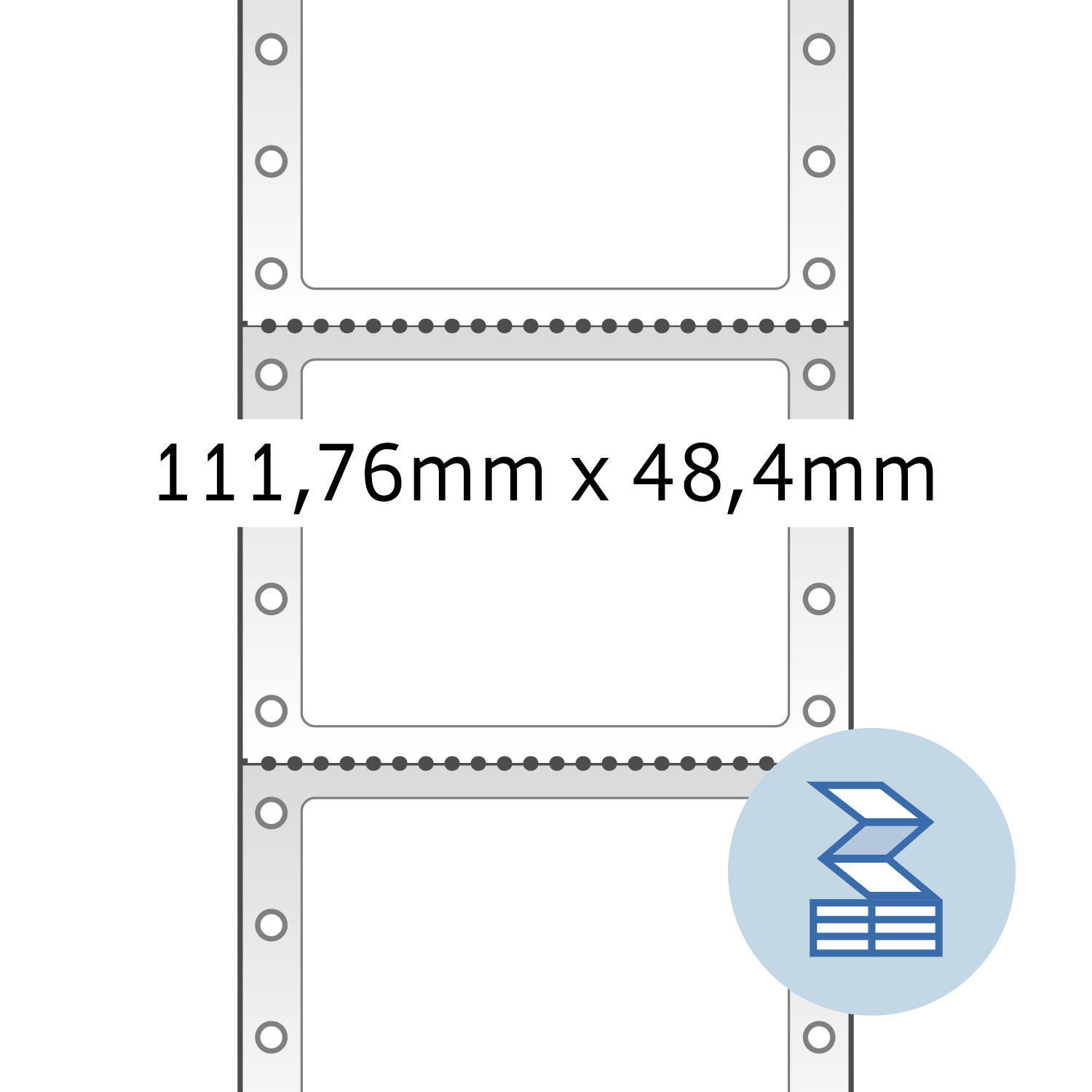 HERMA Lochrandetiketten, 111,76 x 48,40 mm, weiß