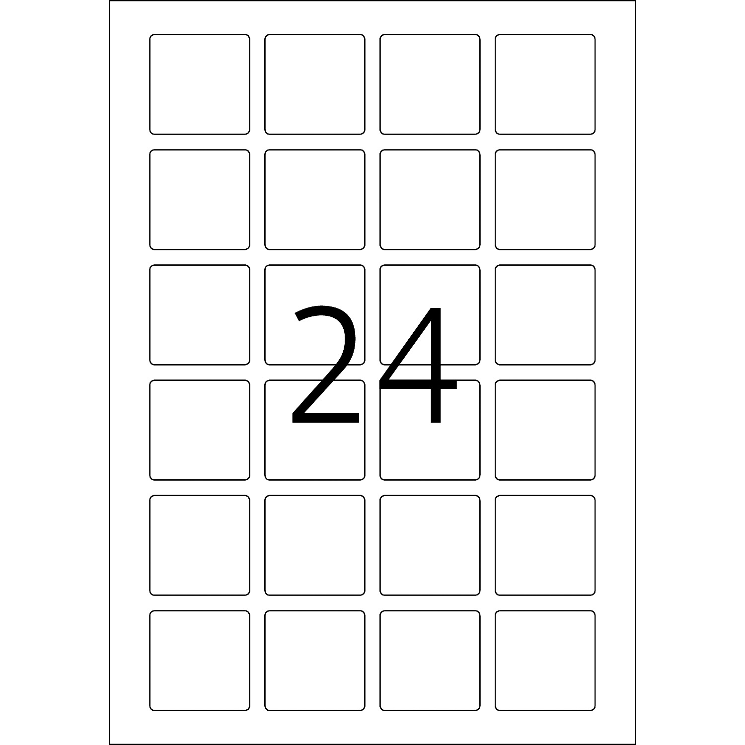 HERMA Etiketten, A4 - 40,0 x 40,0 mm, 25 Blatt, weiß, Movables ®, ablösbar