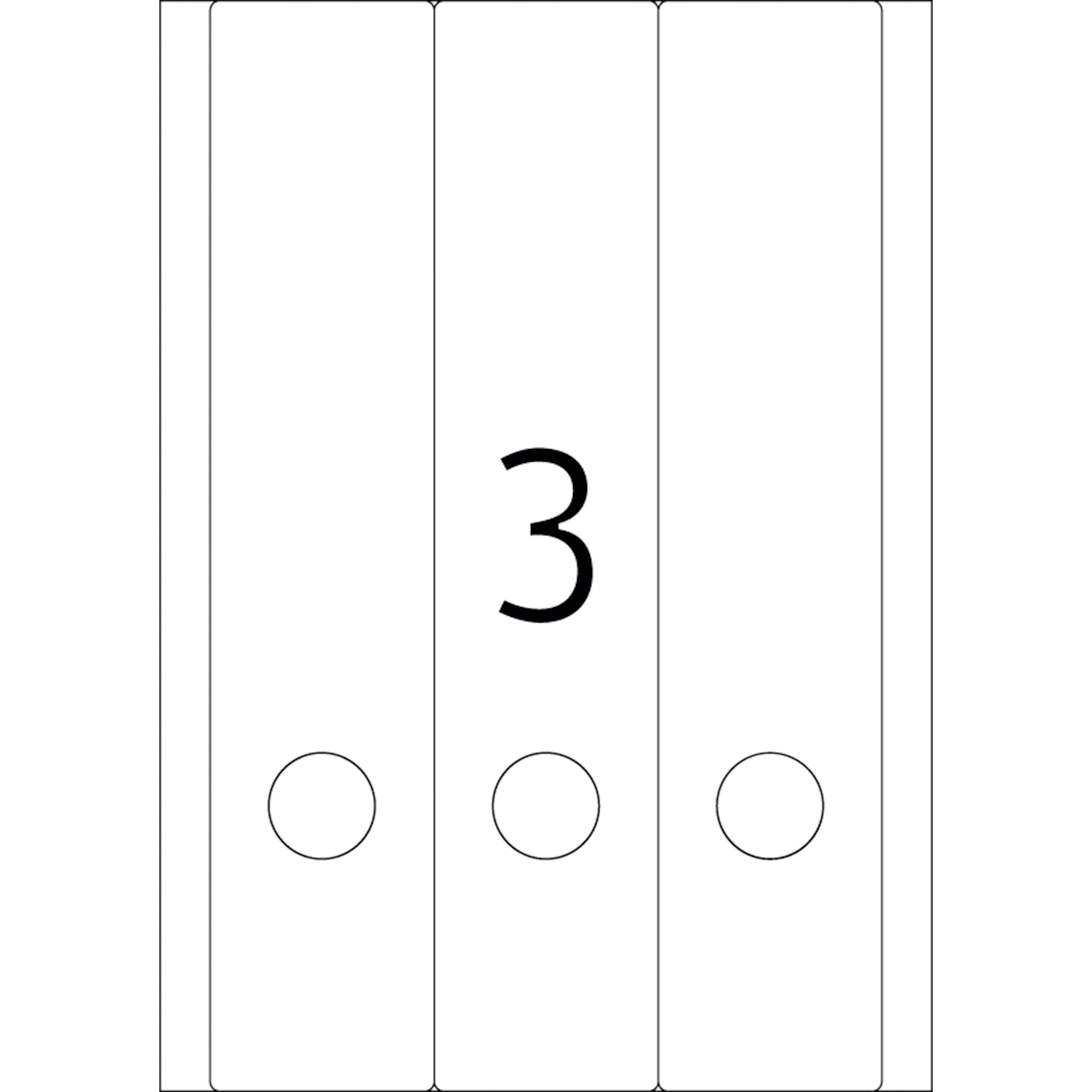 HERMA Special Inkjet, A4 - 61,0 x 297,0 mm, Ordneretiketten, weiß