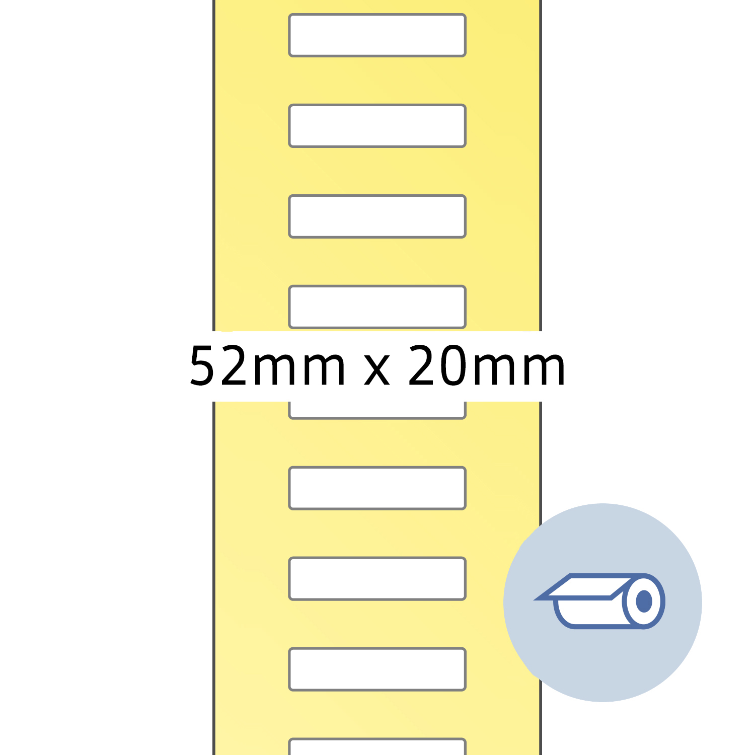HERMA Rollen-Etiketten, Thermotransfer, 52 x 20 mm, weiß seidenmatt