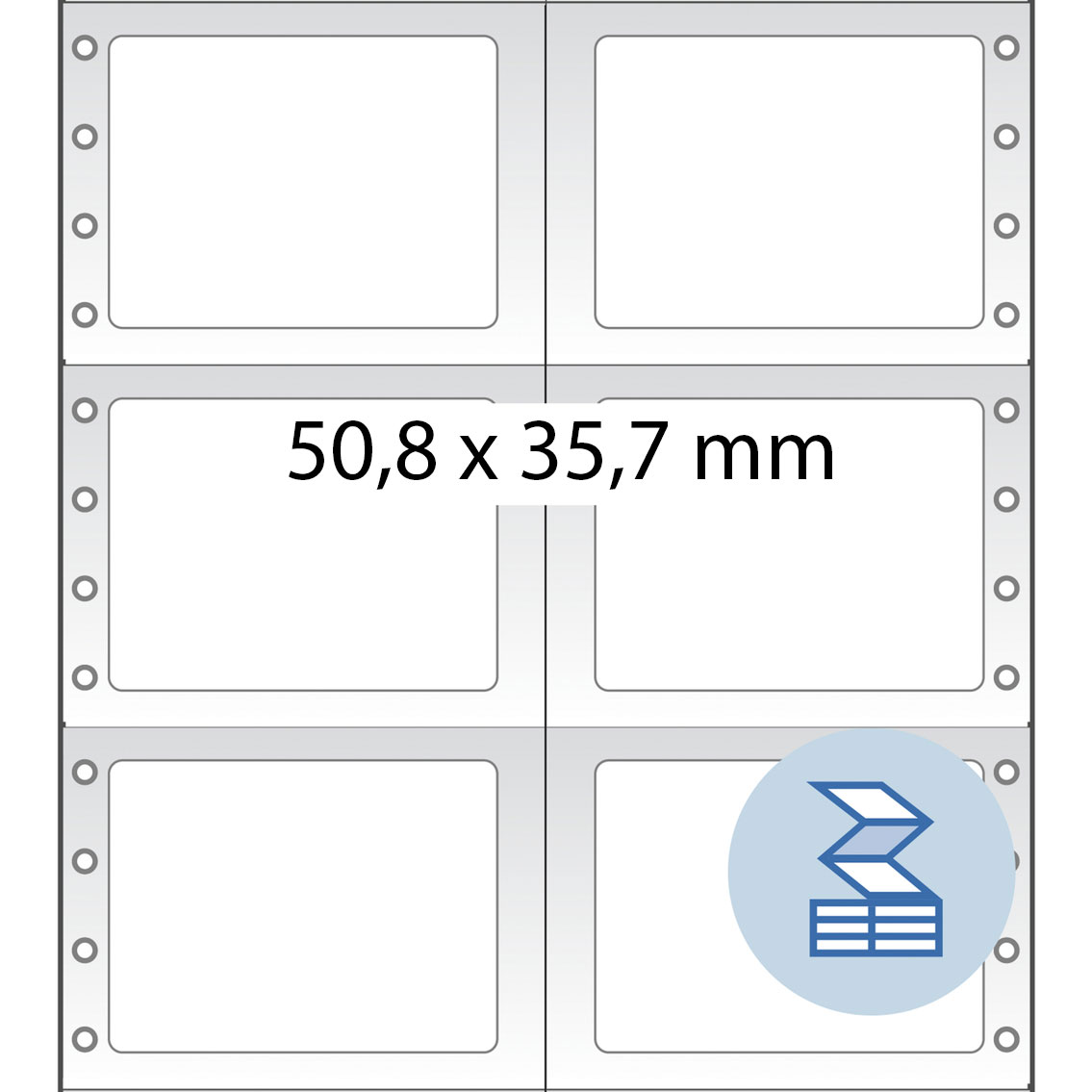 HERMA, Lochrandetiketten, 50,80 x 35,70 mm, weiß, -AUSLAUFARTIKEL-
