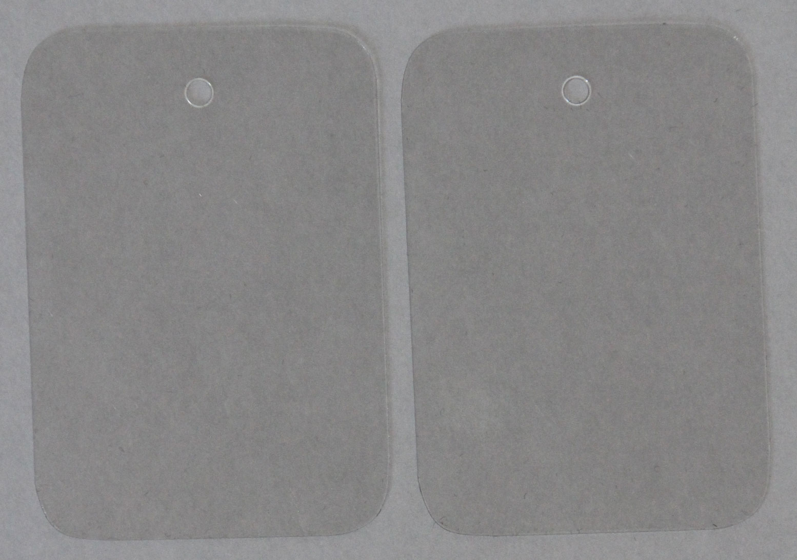 Anhänger transparent, 41 x 58 mm, mit 3 mm Lochung