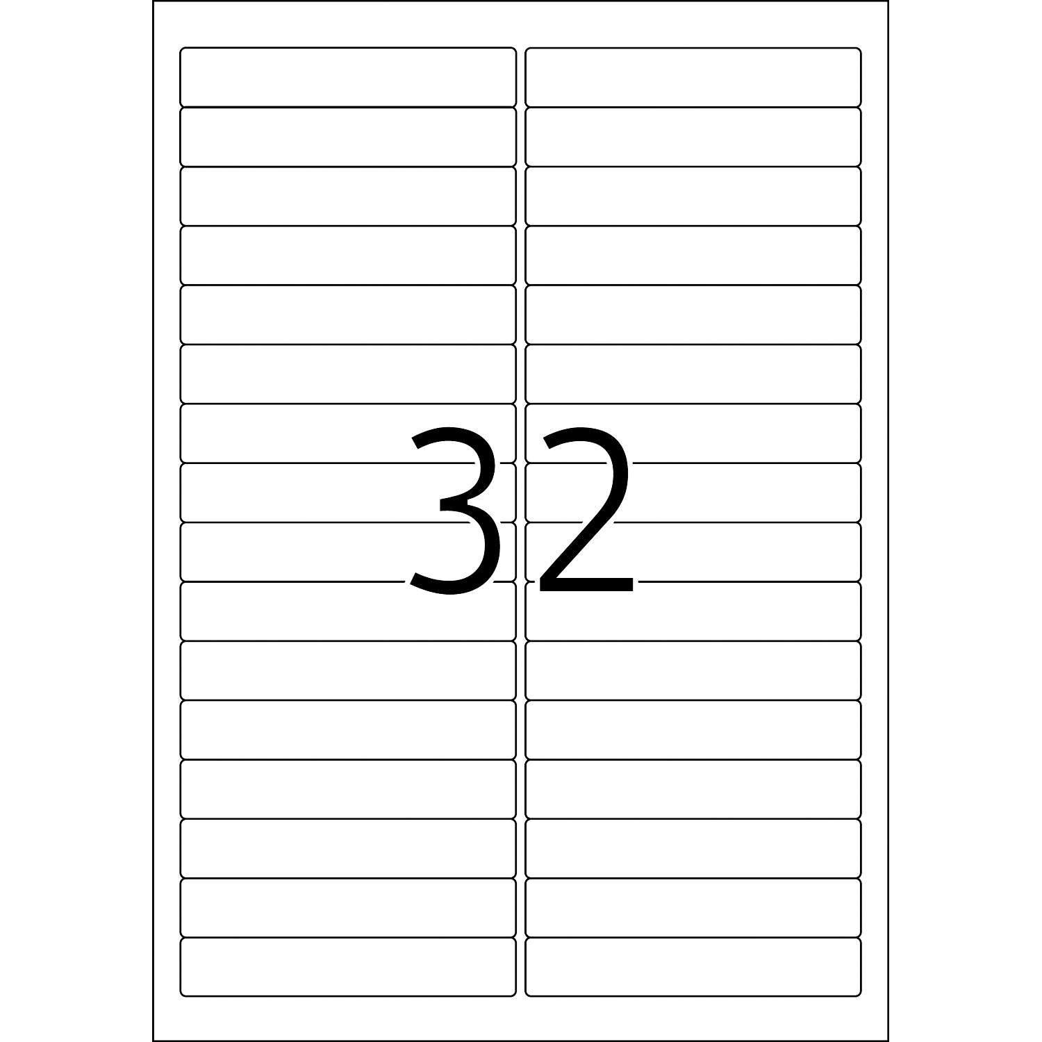 HERMA Etiketten, A4 - 96,0 x 16,9 mm, 25 Blatt, weiß, Movables ®, ablösbar