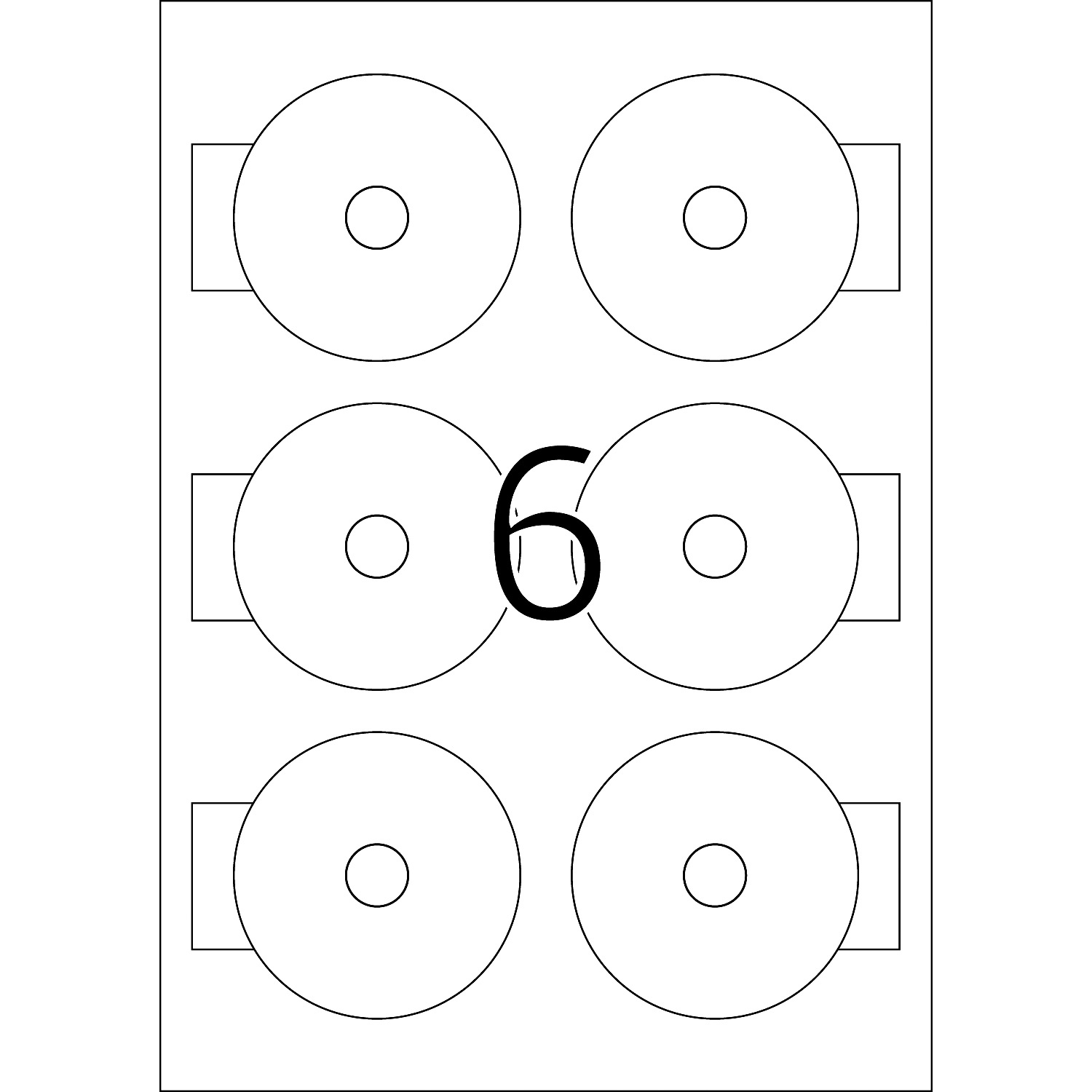 HERMA Etiketten, A4 - Ø 78 mm Mini, 10 Blatt, weiß, blickdicht, CD Etiketten