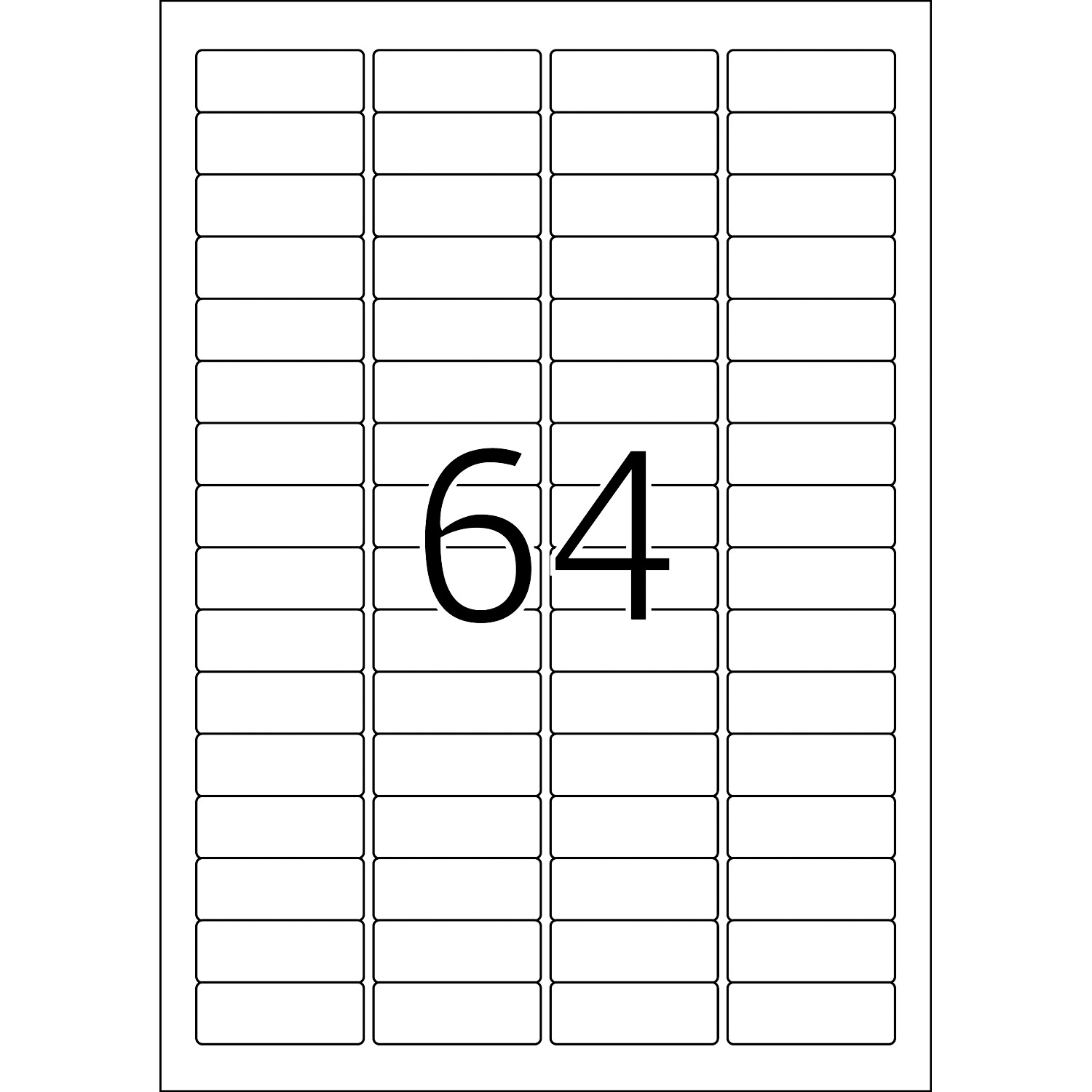 HERMA Etiketten, A4 - 45,7 x 16,9 mm, 25 Blatt, weiß, Movables ®, ablösbar, Sichtreiter-Etiketten