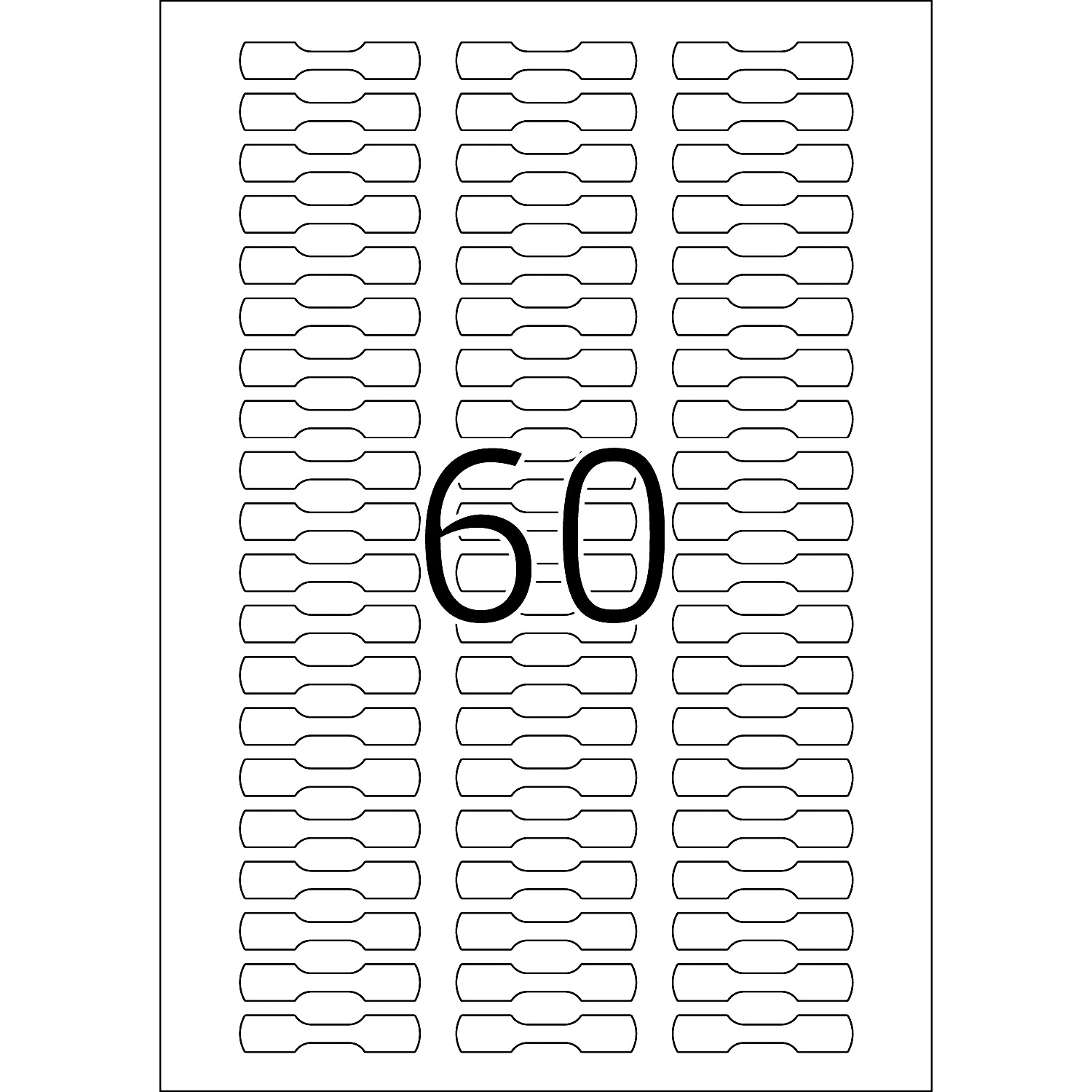 HERMA Etiketten, A4 - 49,0 x 10,0 mm, Ringetiketten, weiß blickdicht