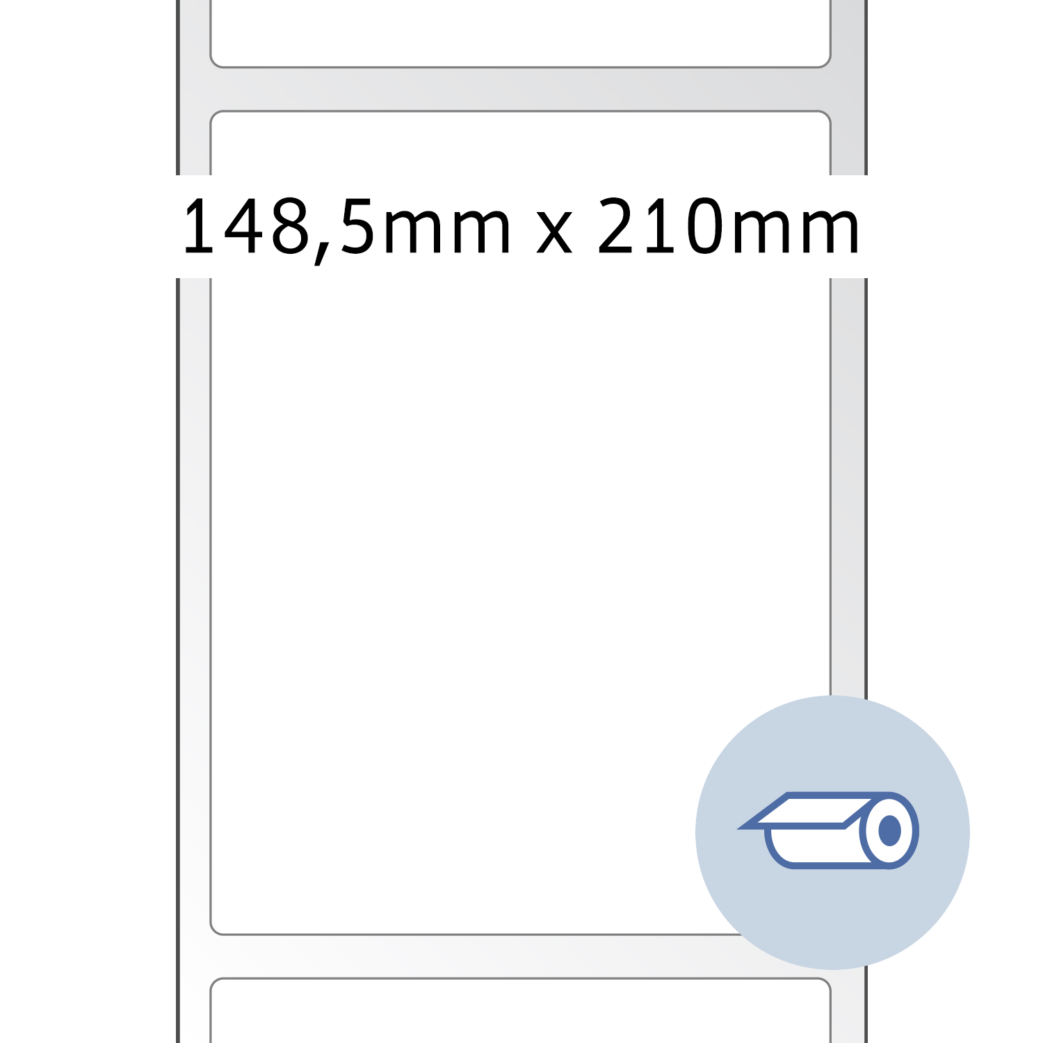 HERMA Rollen-Etiketten, Thermotransfer, 148,5 x 210 mm, PE weiß glänzend