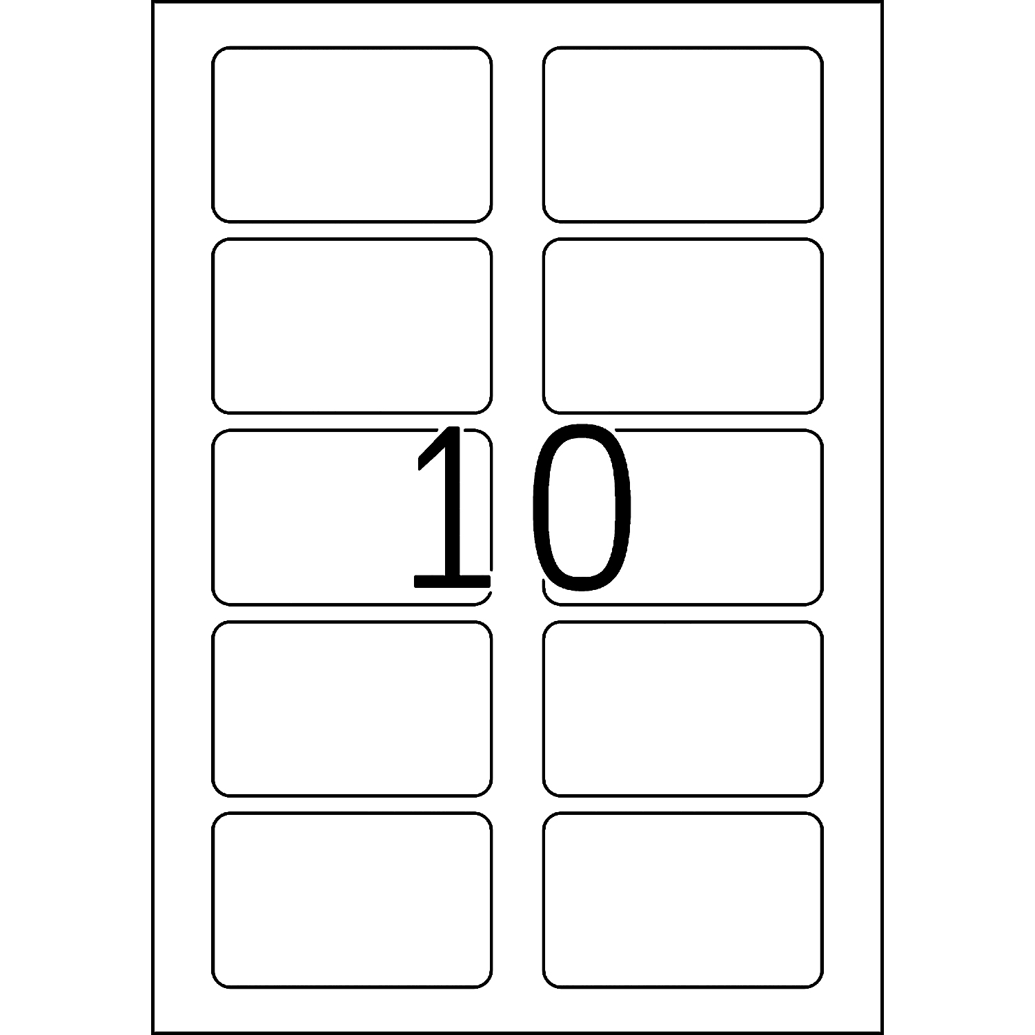 HERMA Etiketten, A4 - 80,0 x 50,0 mm, 10 Blatt, weiß, Namensschild, Acetatseide, trennbar
