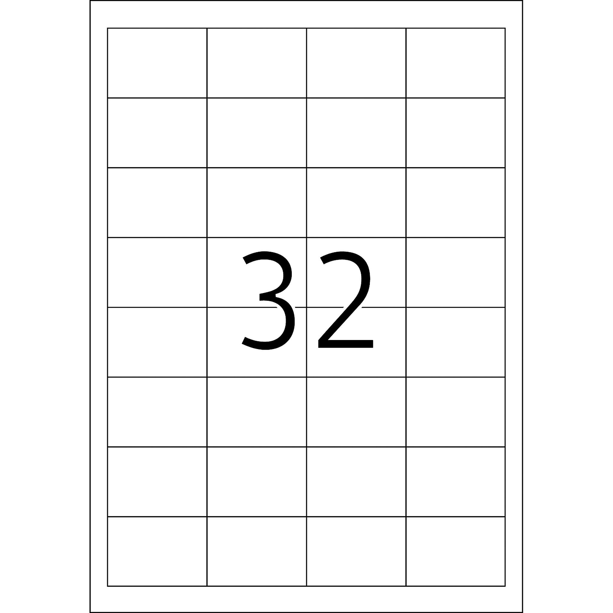 HERMA Etiketten, A4 - 48,3 x 33,8 mm, 10 Blatt, weiß