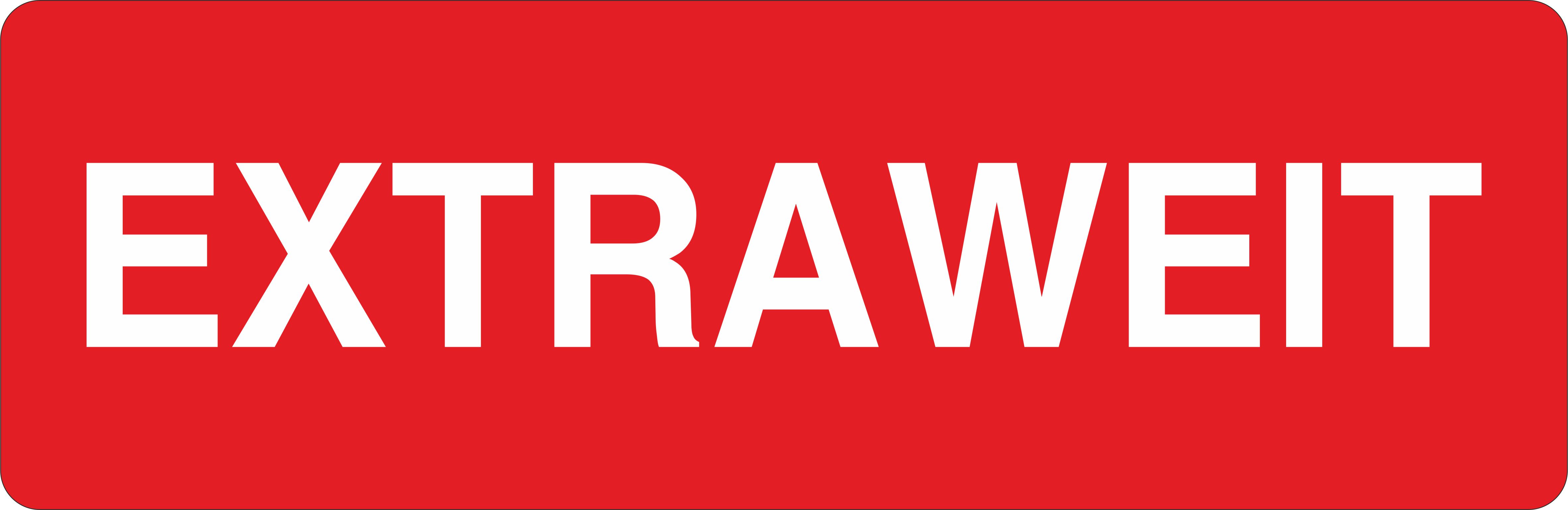 Haftetikett, "Extraweit", 40 x 13 mm