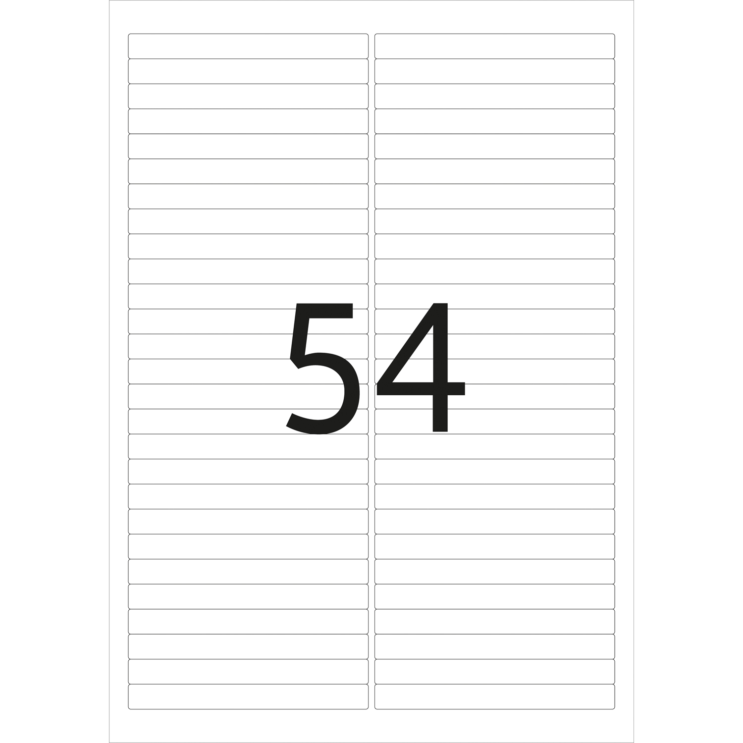 HERMA Etiketten, A4 - 96,0 x 10,0 mm, 25 Blatt, weiß, Movables ®, ablösbar