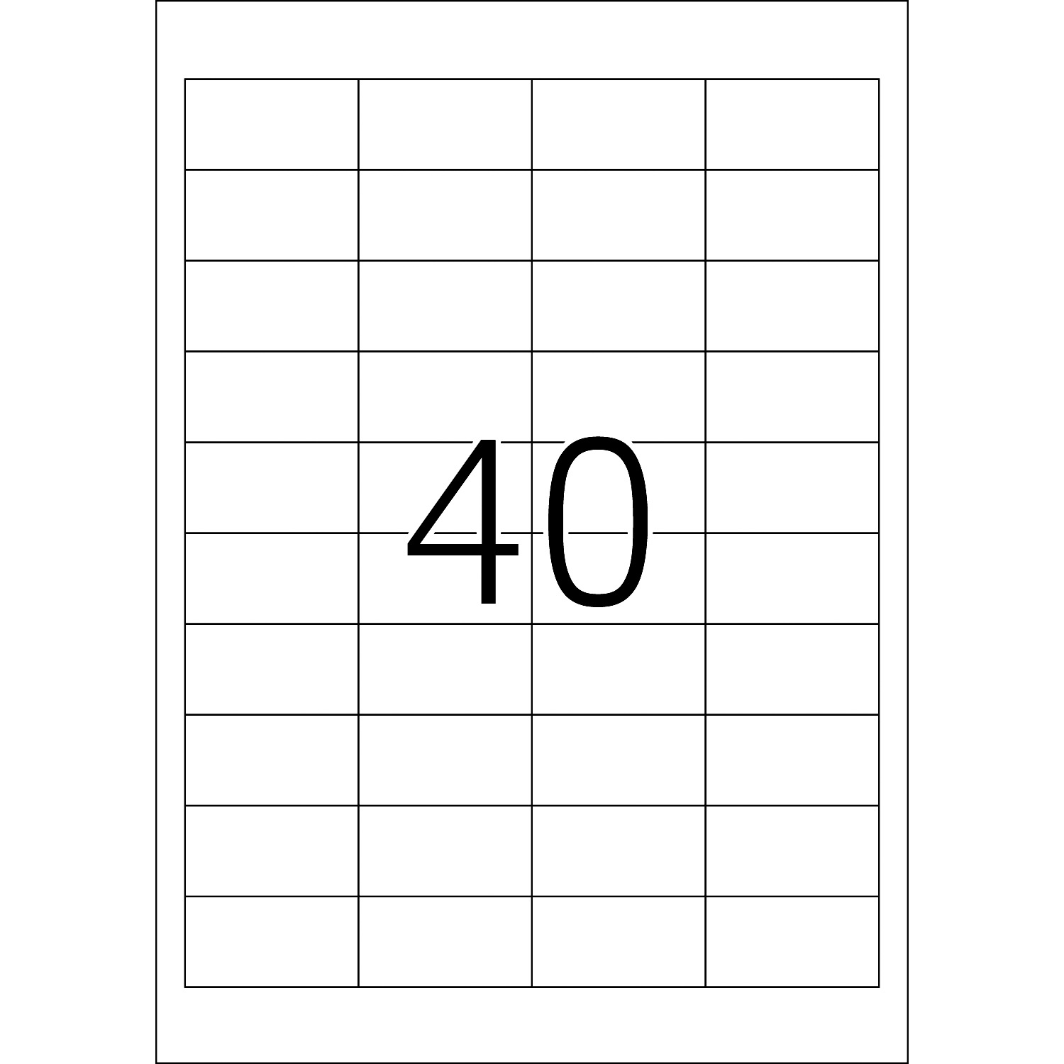 HERMA Etiketten, A4 - 48,5 x 25,4 mm, 100 Blatt, weiß