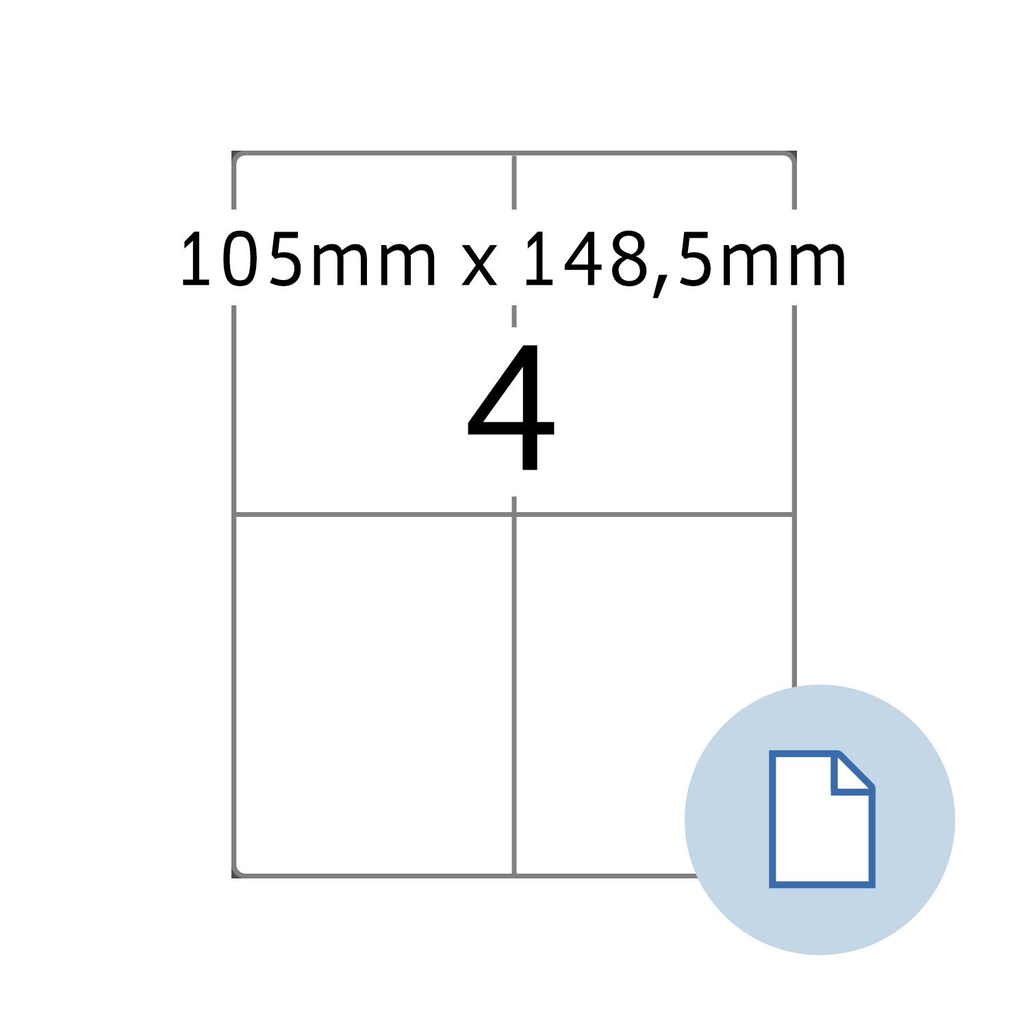 Data-Print, Etiketten, A4 - 105 x 148,5 mm, PE-Folie weiss