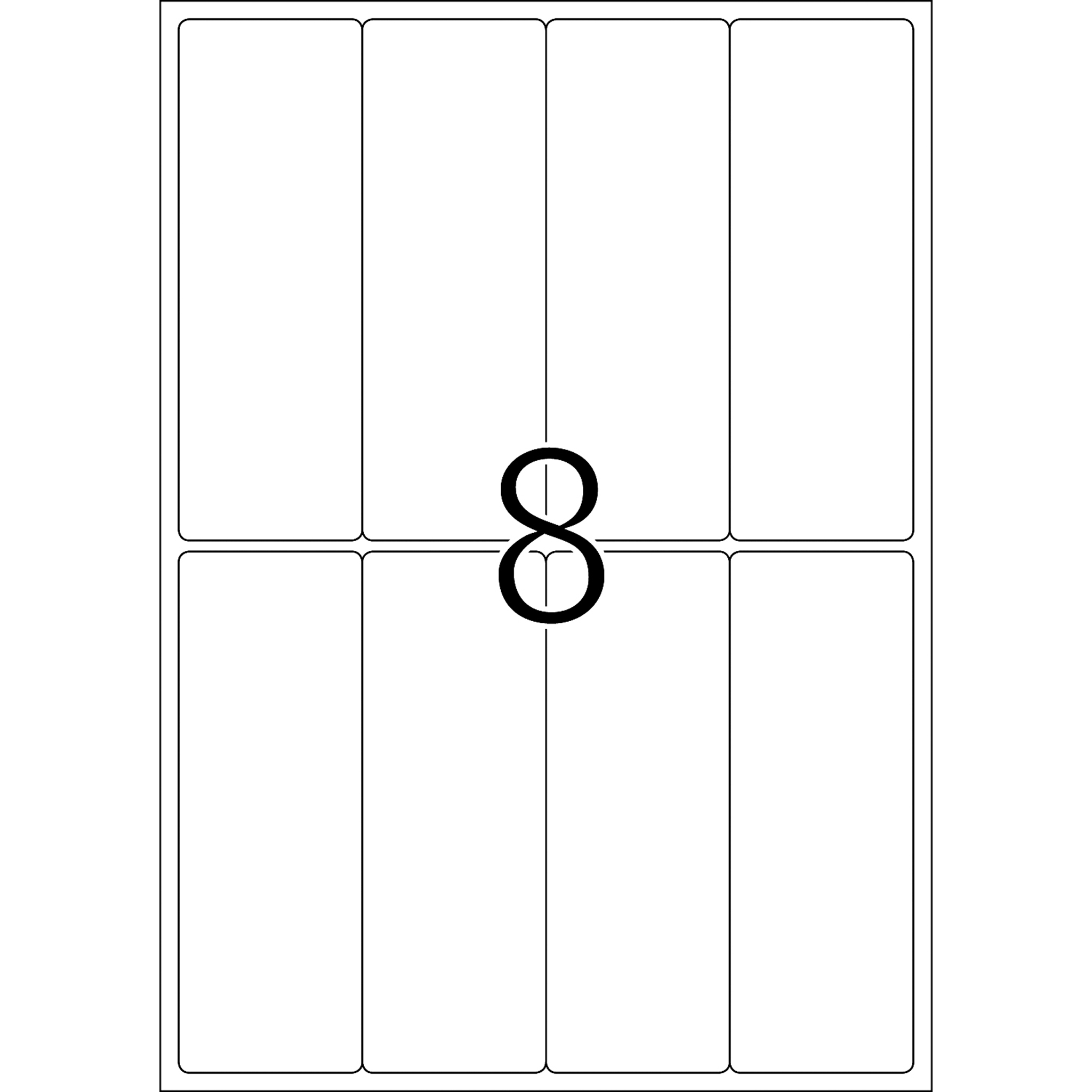 HERMA Etiketten, A4 - 50,0 x 142,0 mm, 25 Blatt, weiß