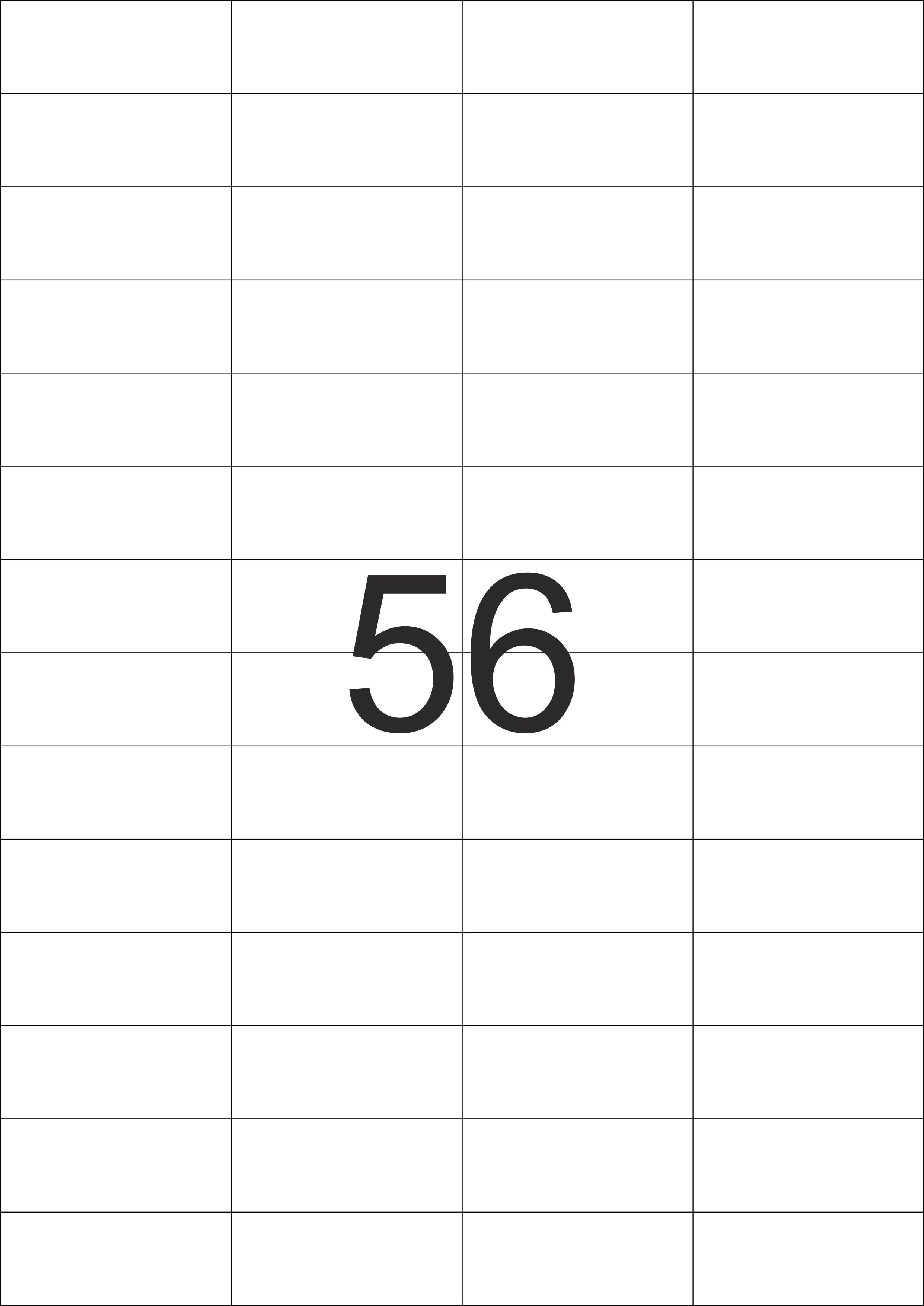 eza-print - A4,weiß - 52,5 x 21,2 mm,  100 Blatt