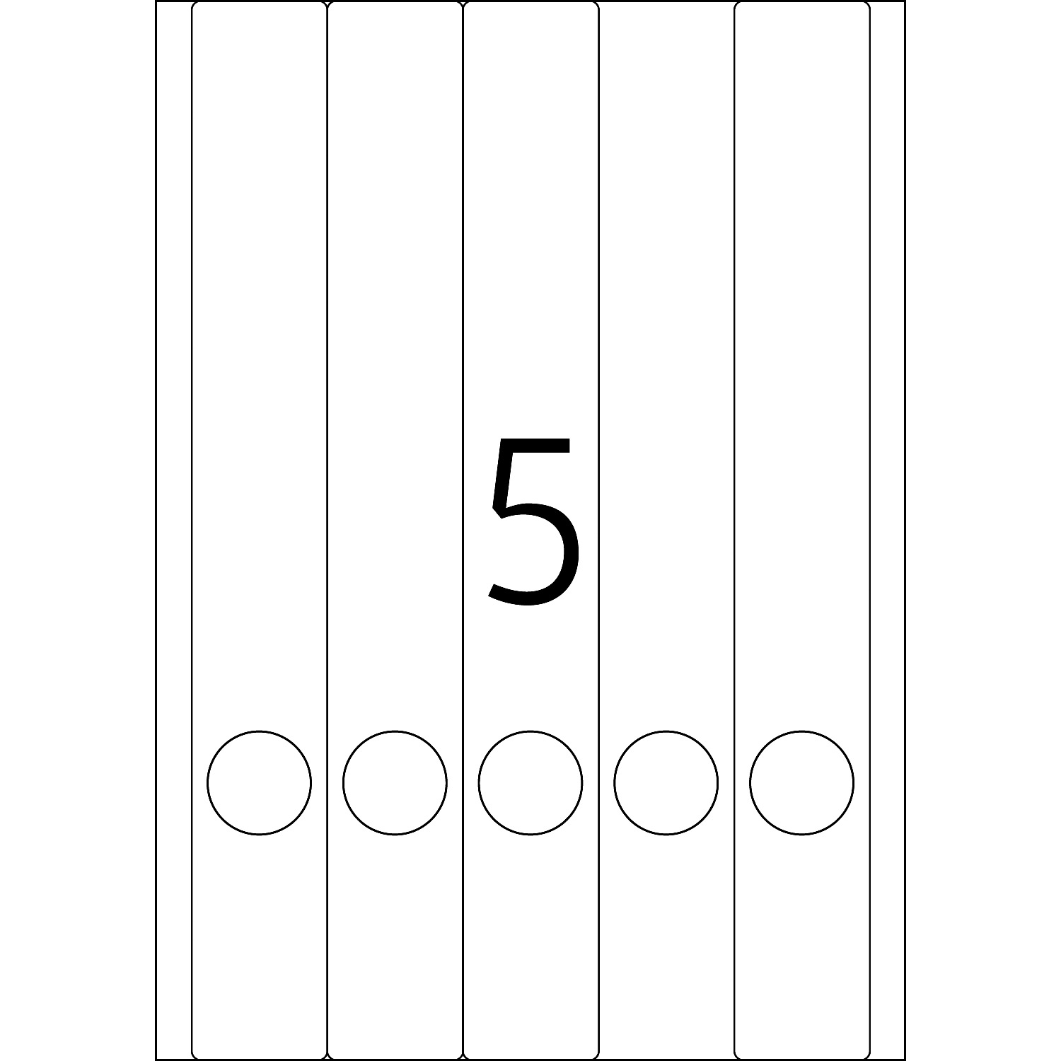 HERMA Special Inkjet, A4 - 38,0 x 297,0 mm, Ordneretiketten, weiß