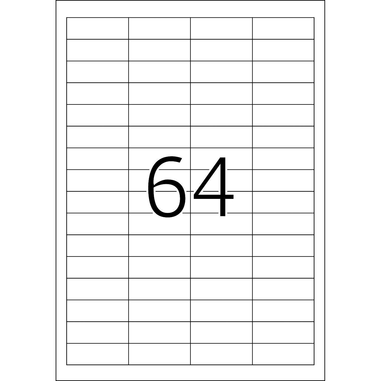 HERMA Etiketten, A4 - 48,3 x 16,9 mm, 25 Blatt, Abdeckpapier, weiß, blickdicht