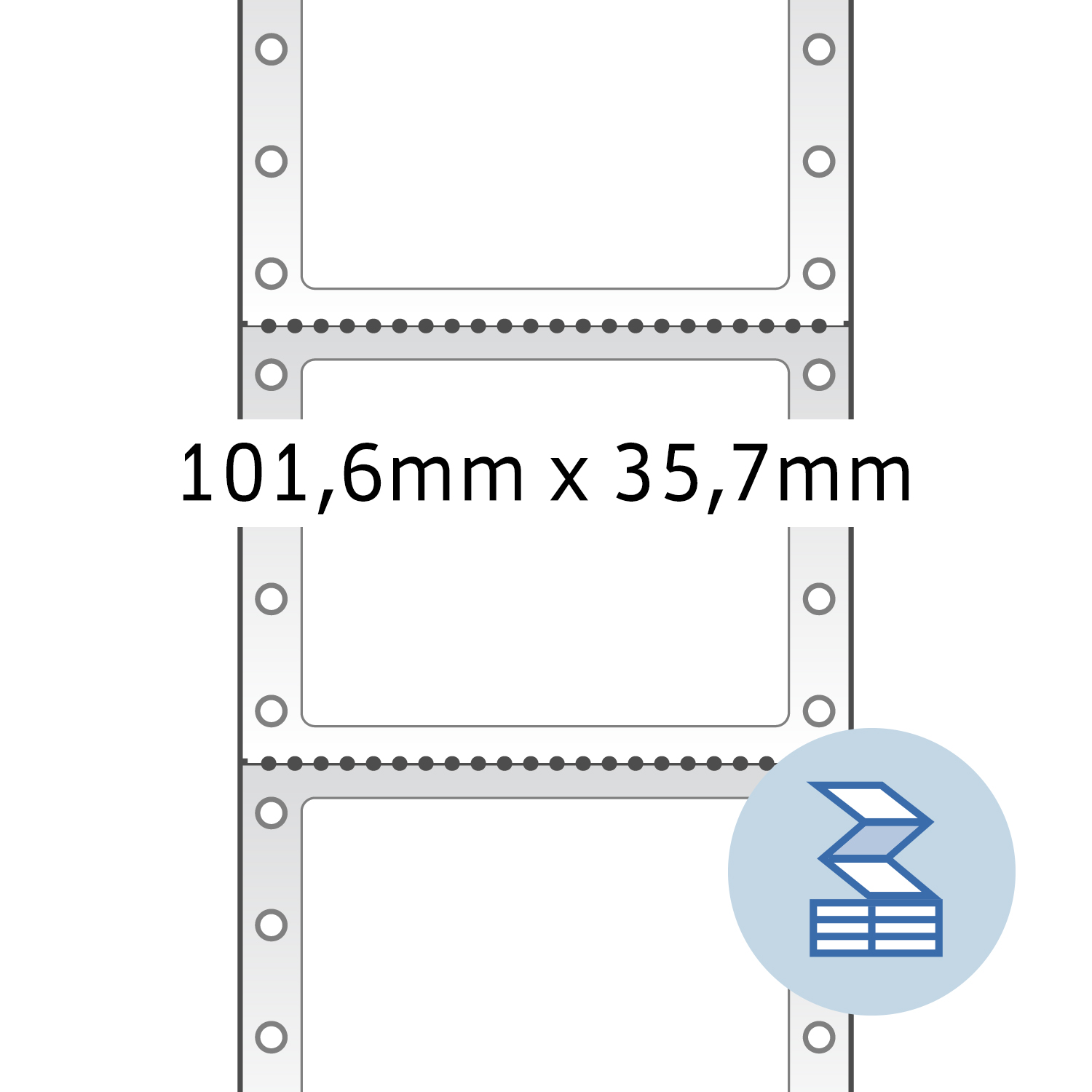 HERMA Lochrandetiketten, 101,60 x 35,70 mm, weiß