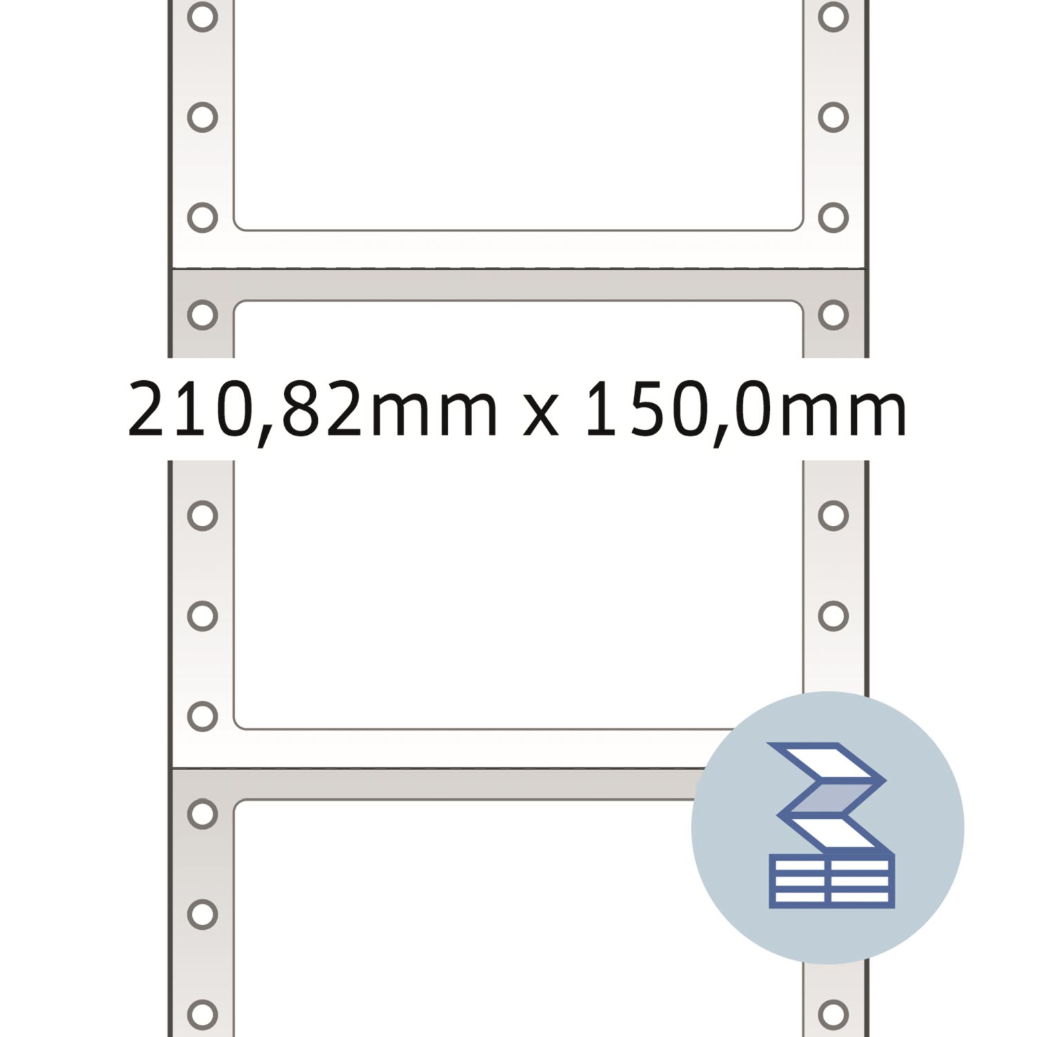 HERMA Lochrandetiketten, 210,82 x 150,0 mm, weiß