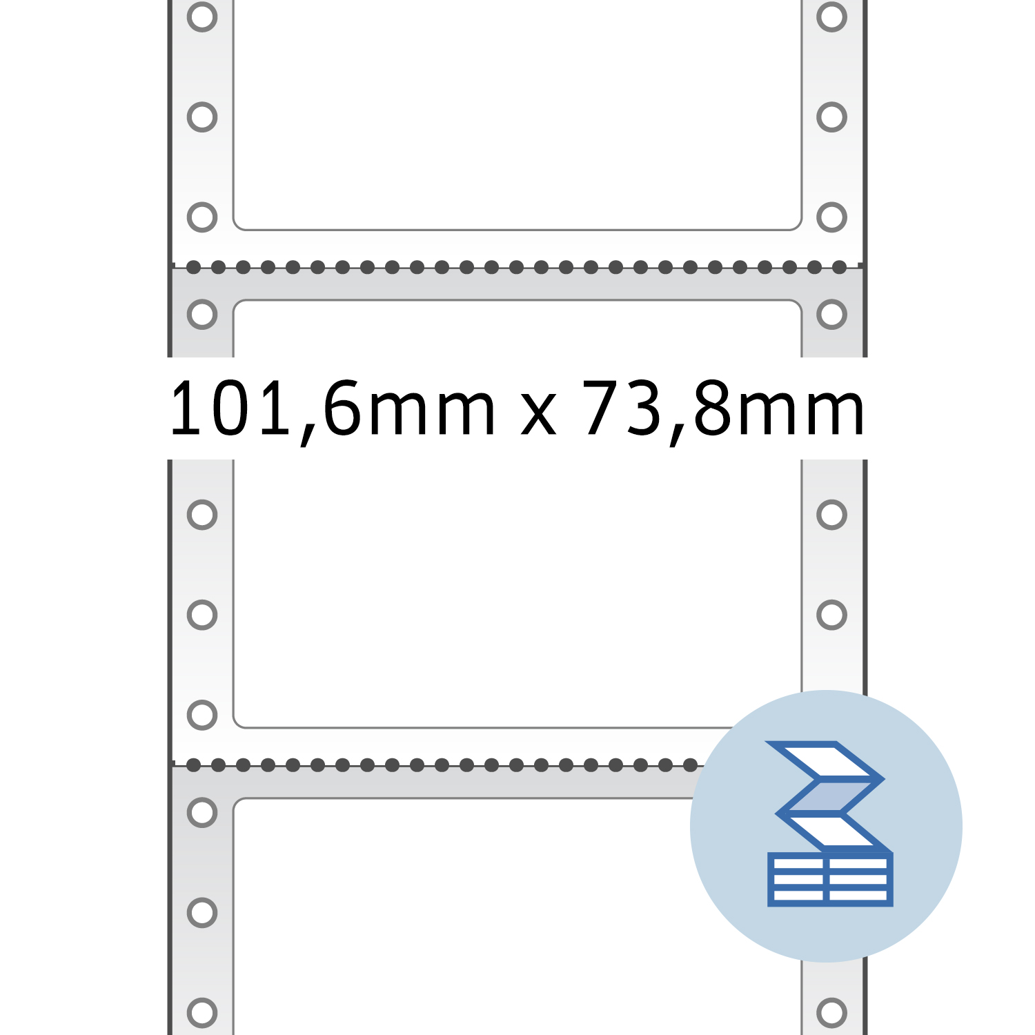 HERMA Lochrandetiketten, 101,60 x 73,80 mm, weiß