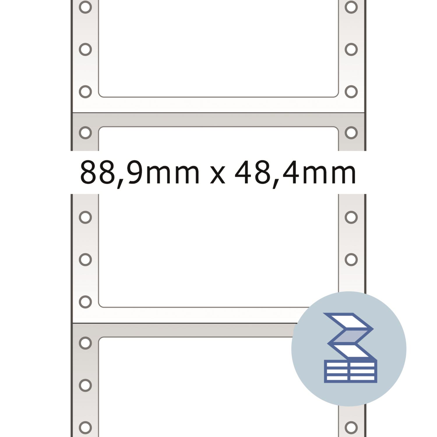 HERMA Lochrandetiketten, 88,90 x 48,40 mm, weiß