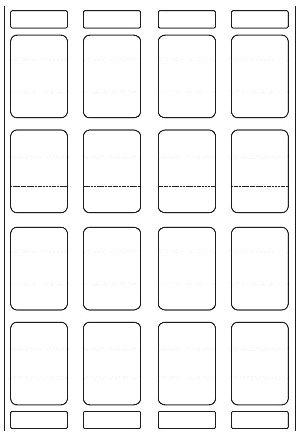 Duplex-Etikettenblätter, A4, 45,72 x 63 mm, 2 x permanent haftend